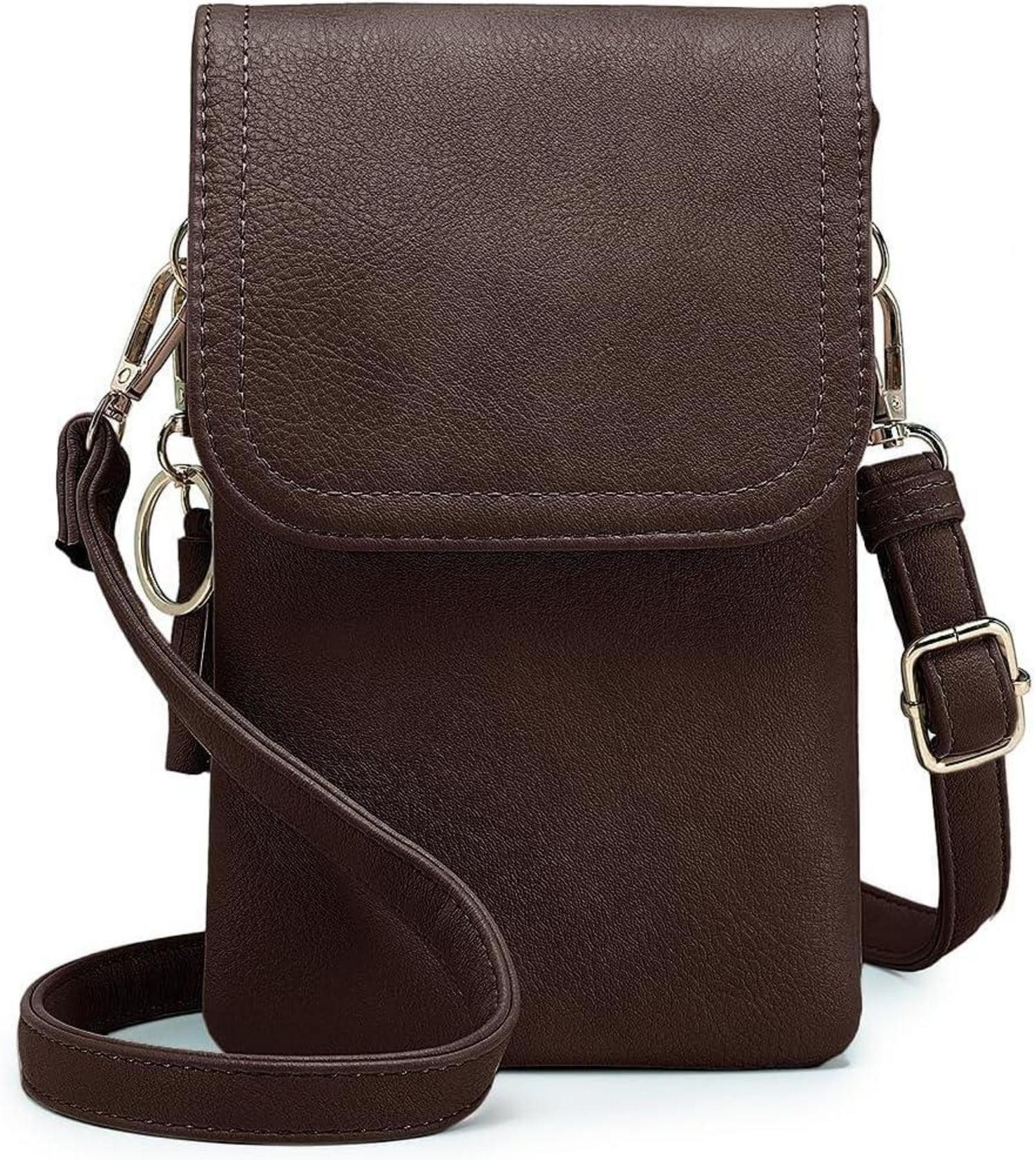 LuxusKollektion Handytasche Kleine Damen Handy Umhängetasche mit Geldbörse, verstellbarer Riemen