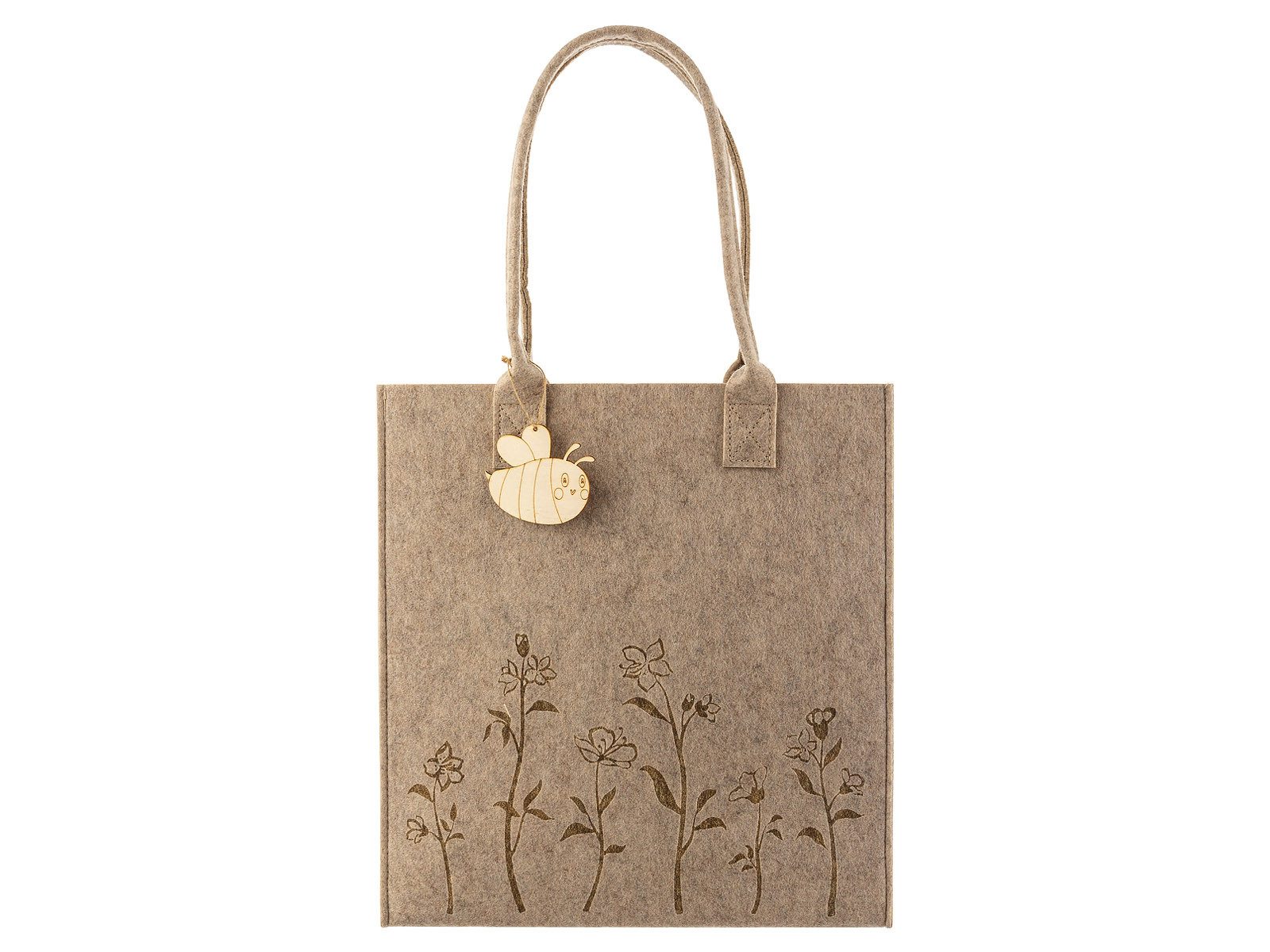 NOOR LIVING Shopper Filztasche Shopper 32124 Blumenwiese (1-tlg), Bienenanhänger