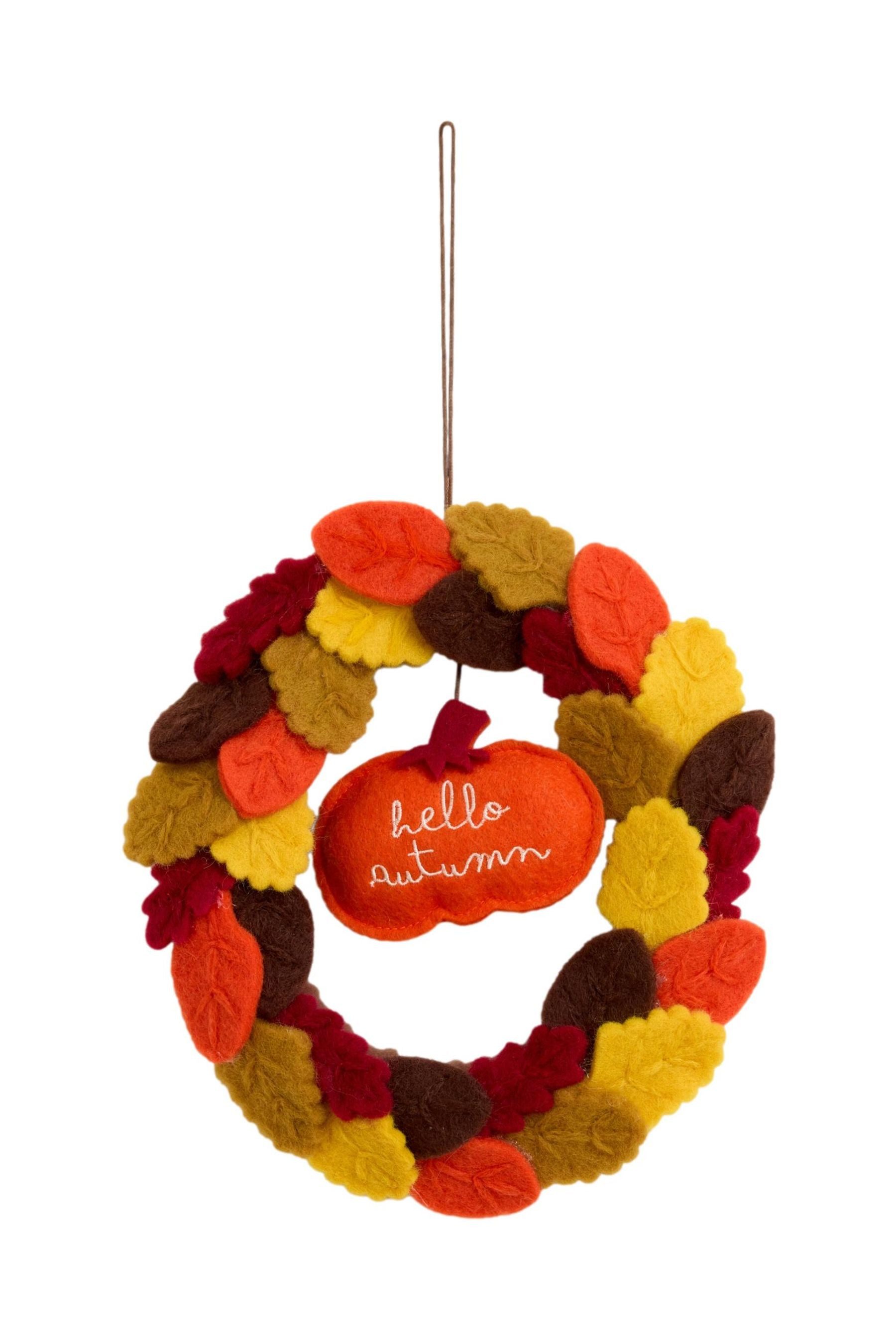 Next Dekoobjekt Hängedekoration Kürbis aus Filz „Hello Autumn“