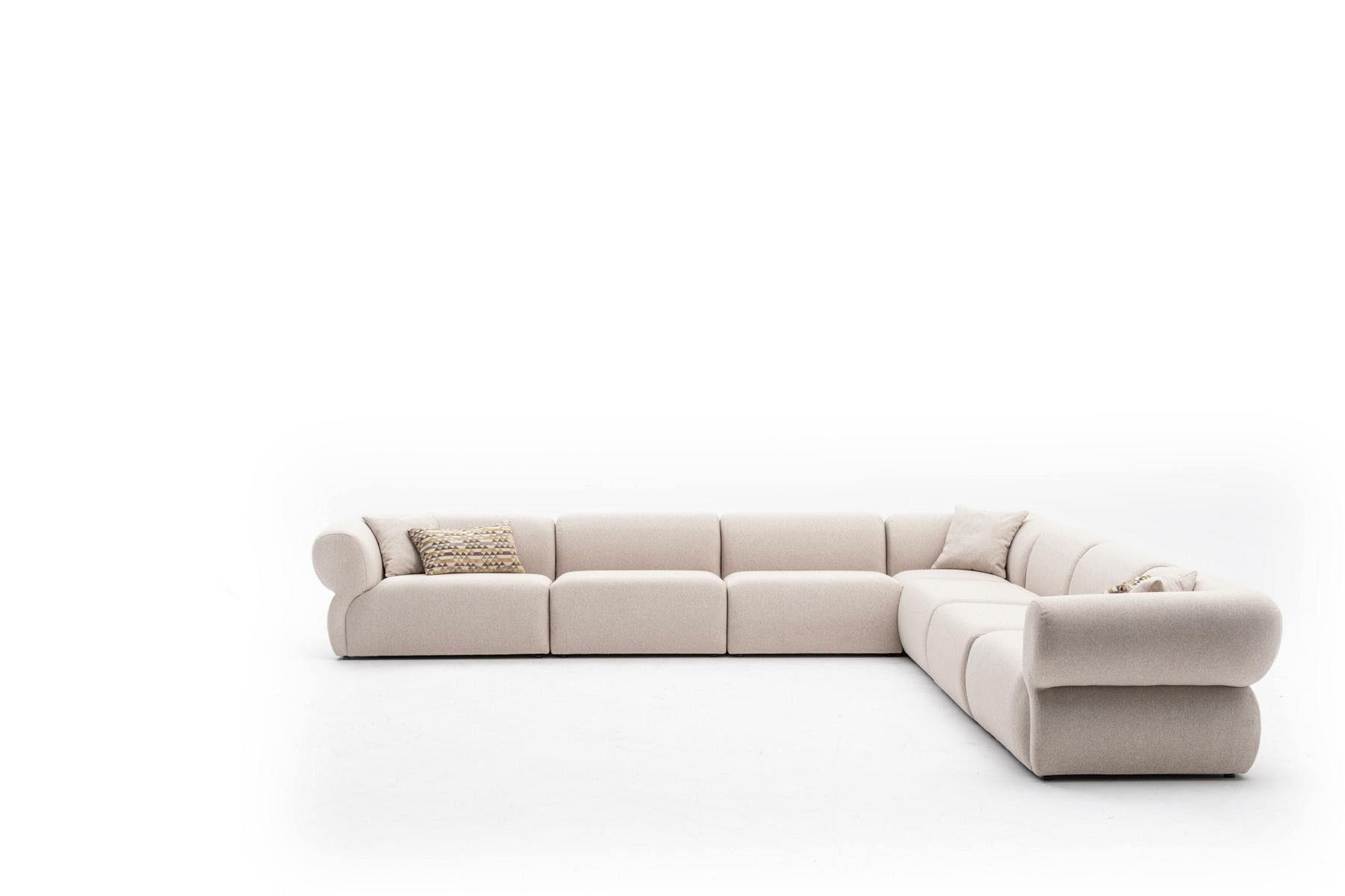 Couch in Sofa Made 405x405cm, Beige Polster Wohnzimmer JVmoebel Modern Europe Ecksofa L-Form