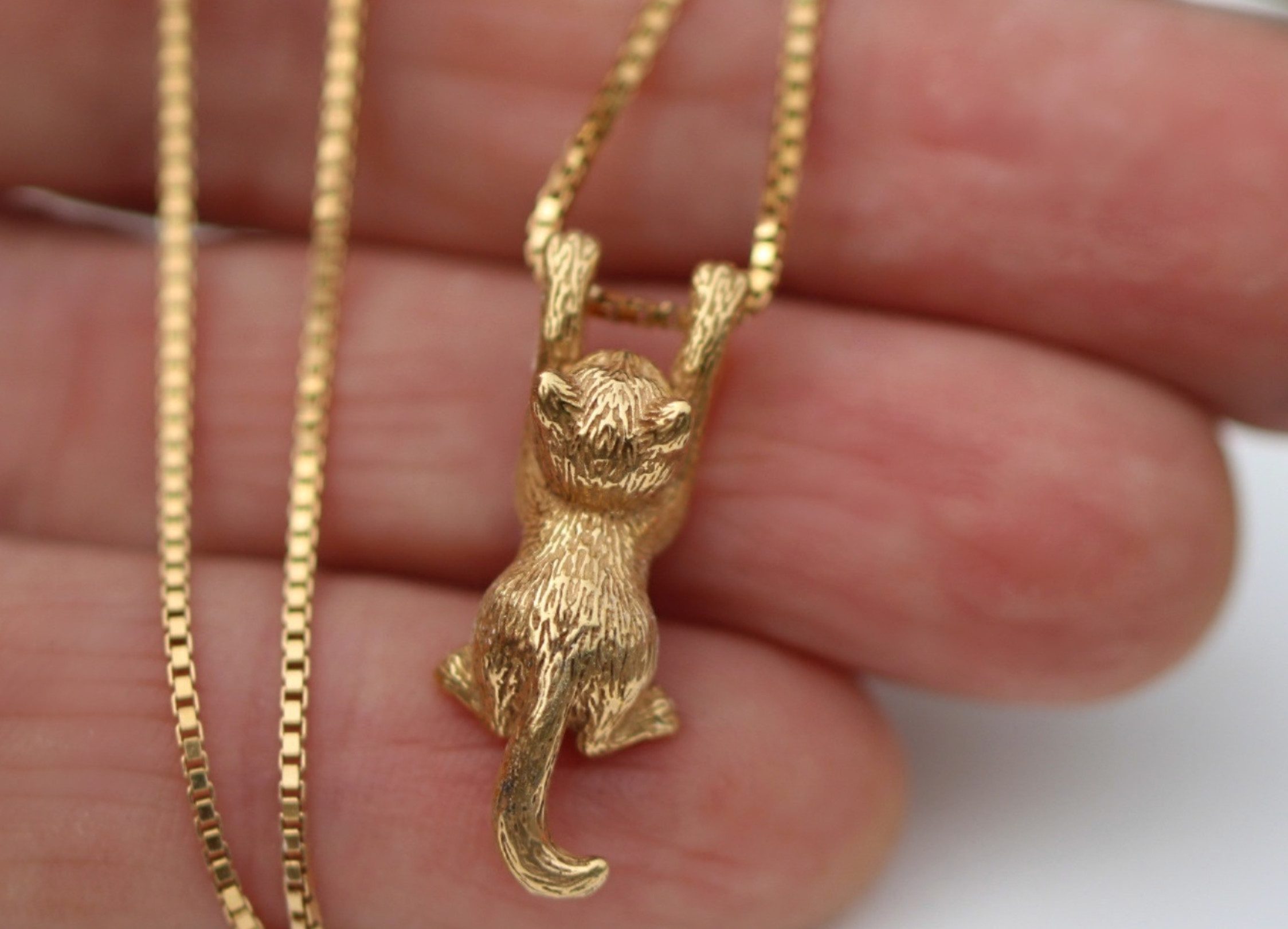 Villa Sorgenfrei Schmuckmanufaktur Silberkette Katzenkette vergoldetes Ster günstig online kaufen