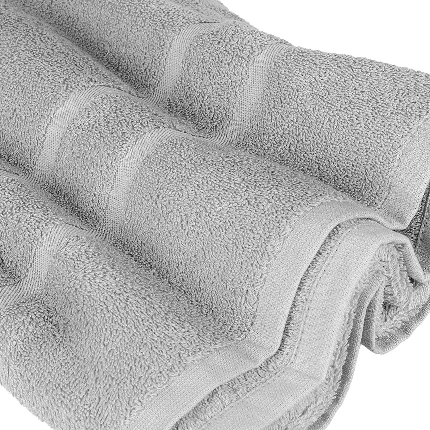 StickandShine Handtuch Set 4x Gästehandtuch Frottee Handtücher 500 als Baumwolle 100% Hellgrau 2x verschiedenen GSM Handtuch Baumwolle Pack, 500 GSM in 6er (6 (Sparset), 100% SET Farben Teilig)