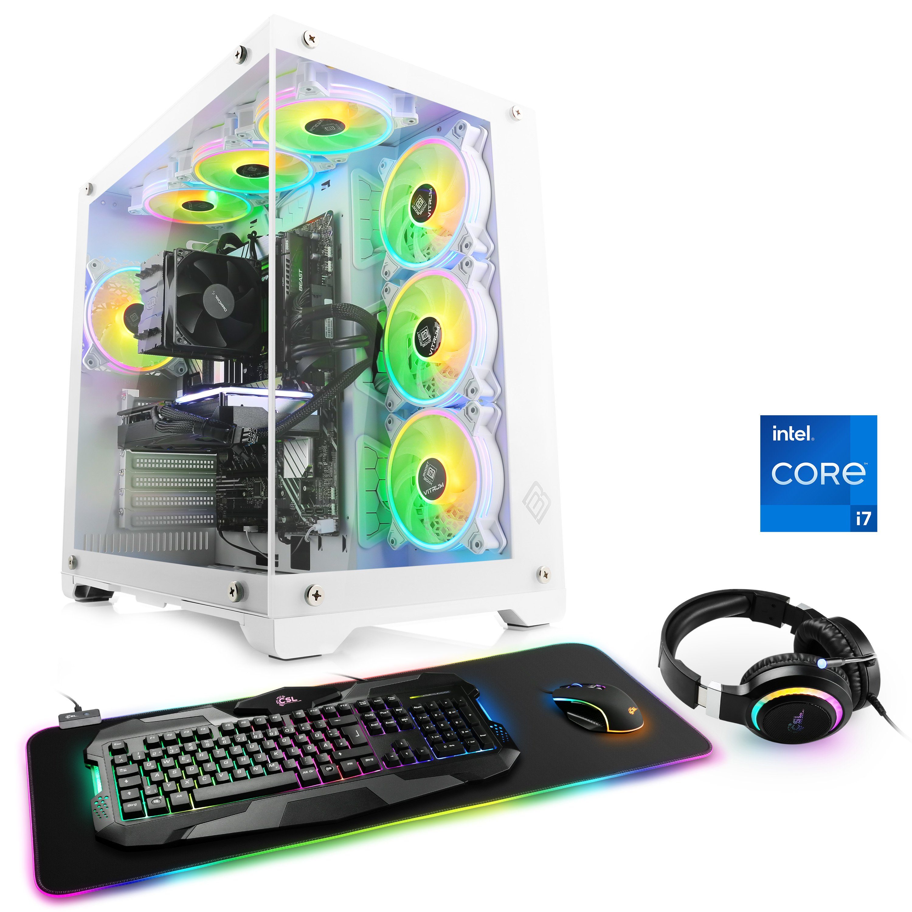 CSL Aqueon C77341 Advanced Edition Gaming-PC (Intel® Core i7 13700KF, GeForce RTX 4070, 32 GB RAM, 2000 GB SSD, Wasserkühlung)