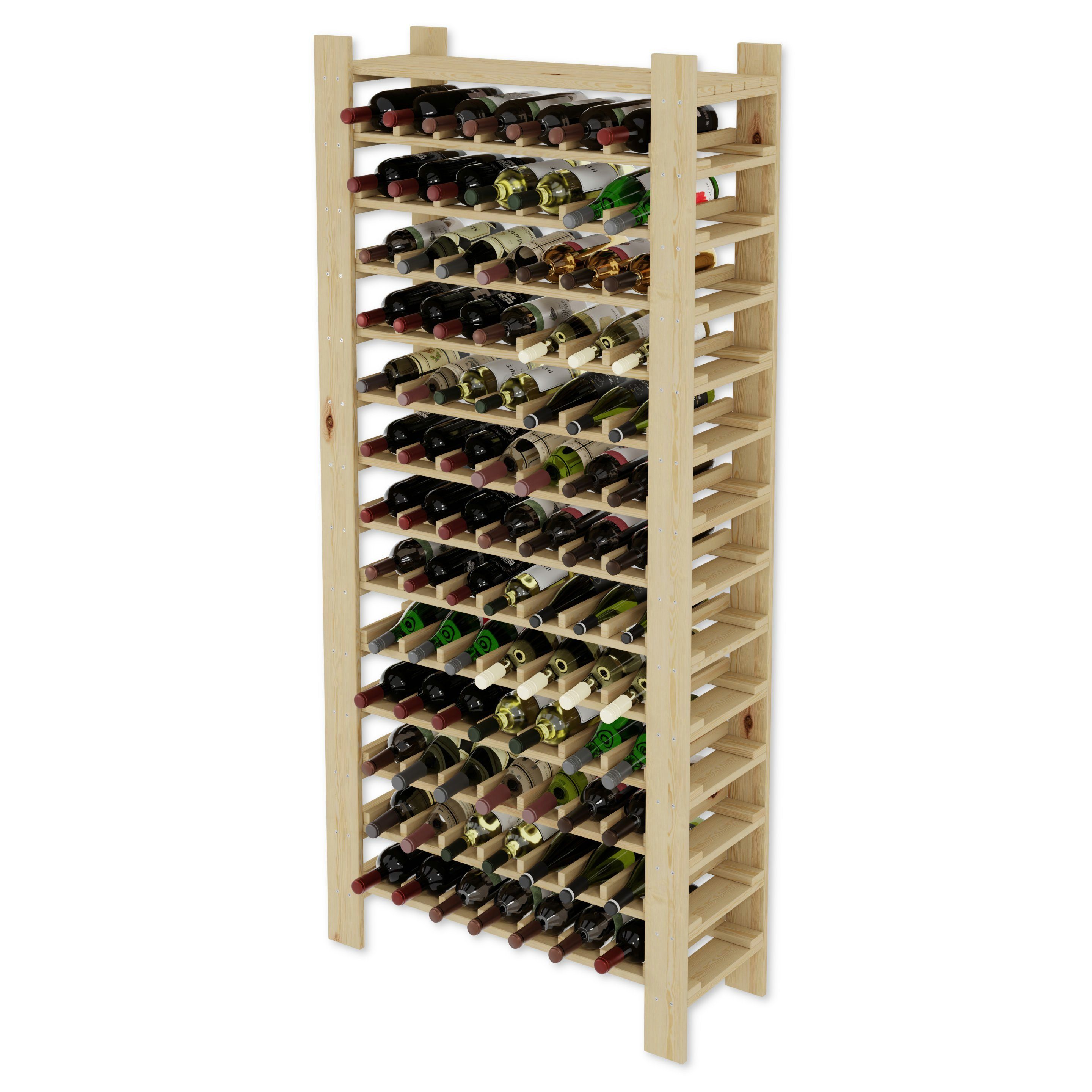 Lenmar Weinregal Weinregal Weinregal Holz Flaschenregal für 91 Flaschen RW-5-3