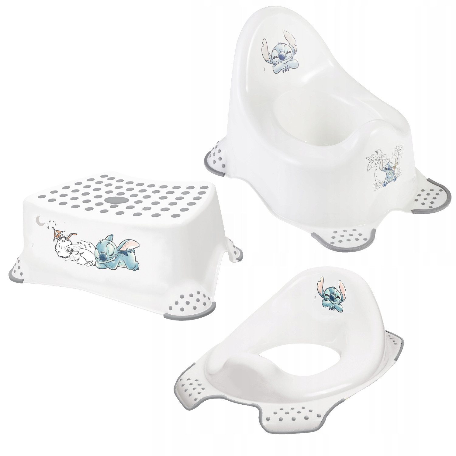 keeeper Baby-Toilettensitz Stitch Set: Töpfchen, Toilettensitzaufsatz, Podest, max. 80 kg + Toilettensitzaufsatz + Töpfchen