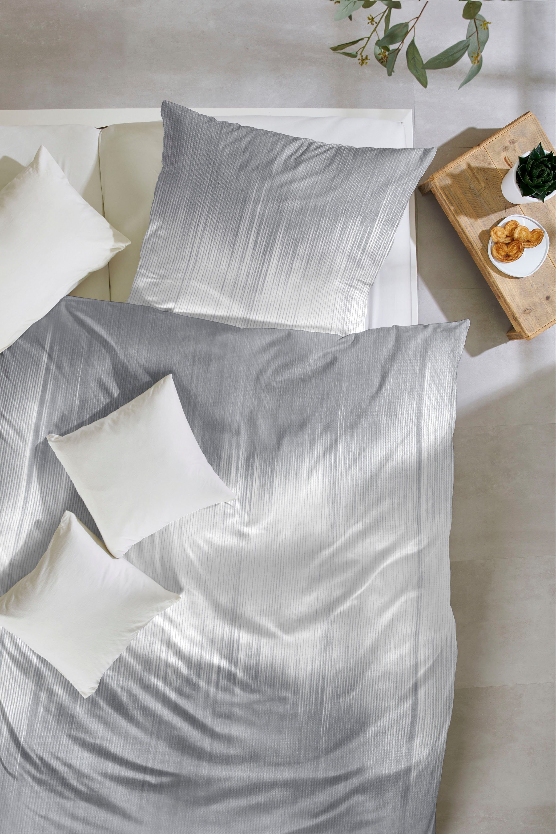Primera Bettwäsche Mako-Satin-Bettwäsche Ebbe & Flut, günstig online kaufen