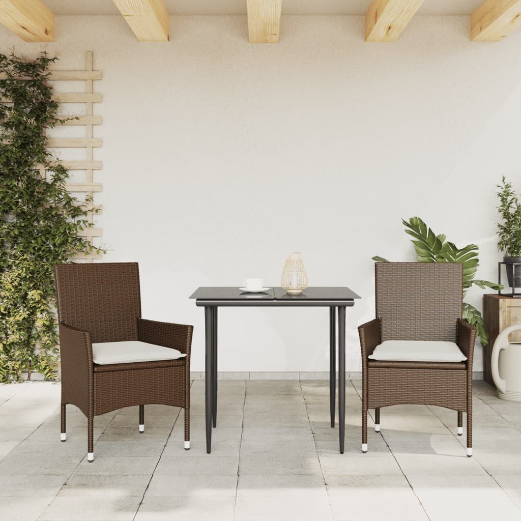 vidaXL Gartenstuhl Gartenstühle mit Kissen 2 günstig online kaufen
