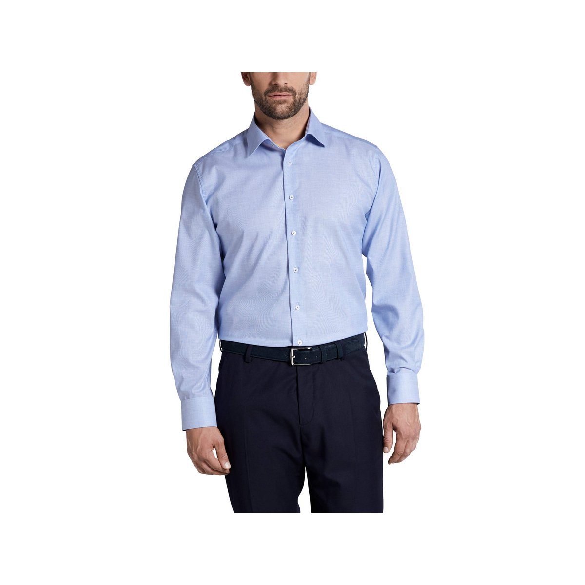 Eterna Langarmhemd dunkel-blau (1-tlg) | Hemden