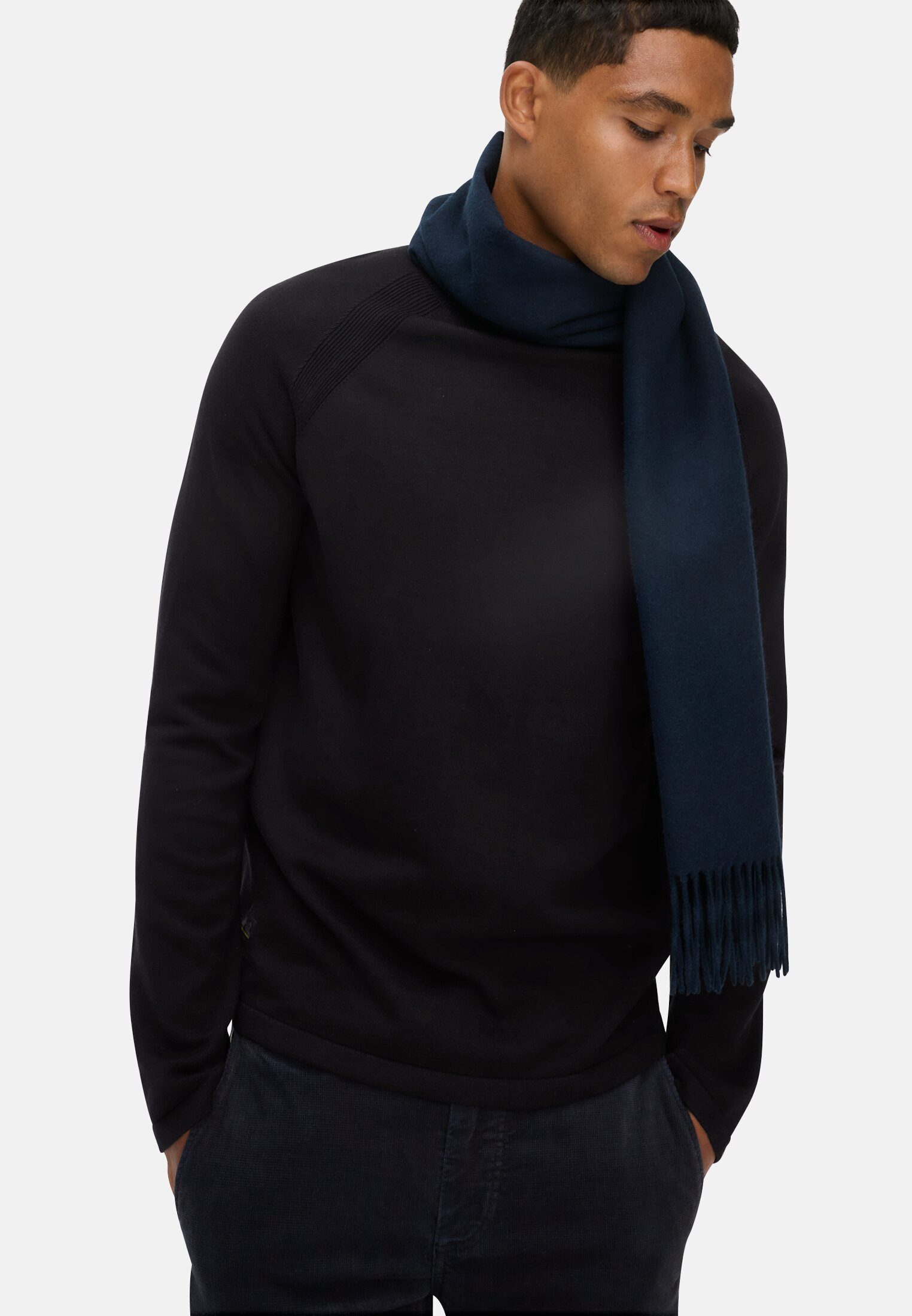 camel active Rollkragenpullover aus reiner Baumwolle Langarm Mit Rollkragen