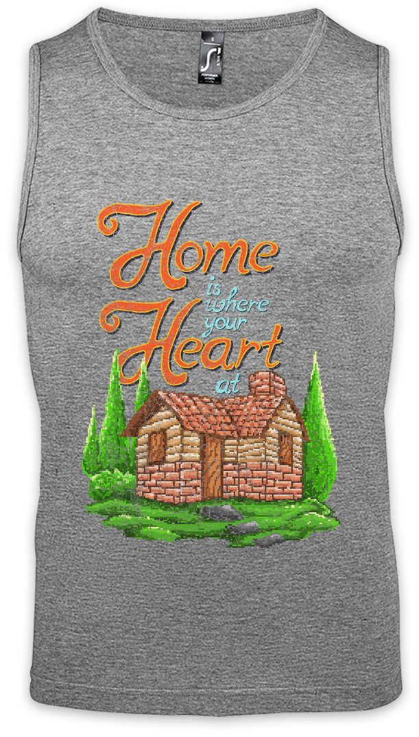 Tanktop Home Is Where Your Heart At Ärmelloses T-Shirt Is Love Couple Zelten