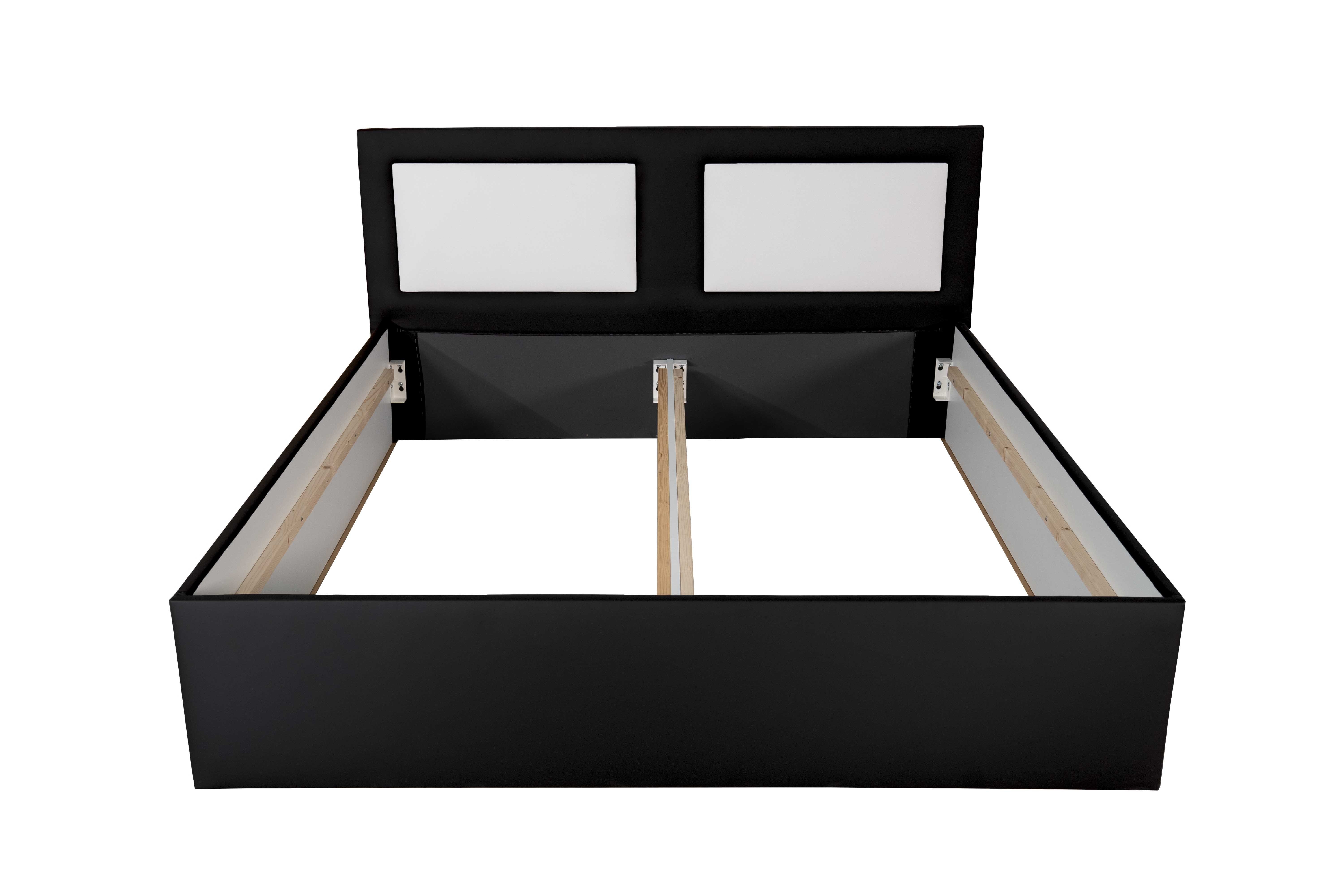Skala, Polsterbett (Mittelstrebe) Betten 2 Ohne Schwarz-Weiß Schlafkomfort Mittelteil Halmon Farbe kombination,