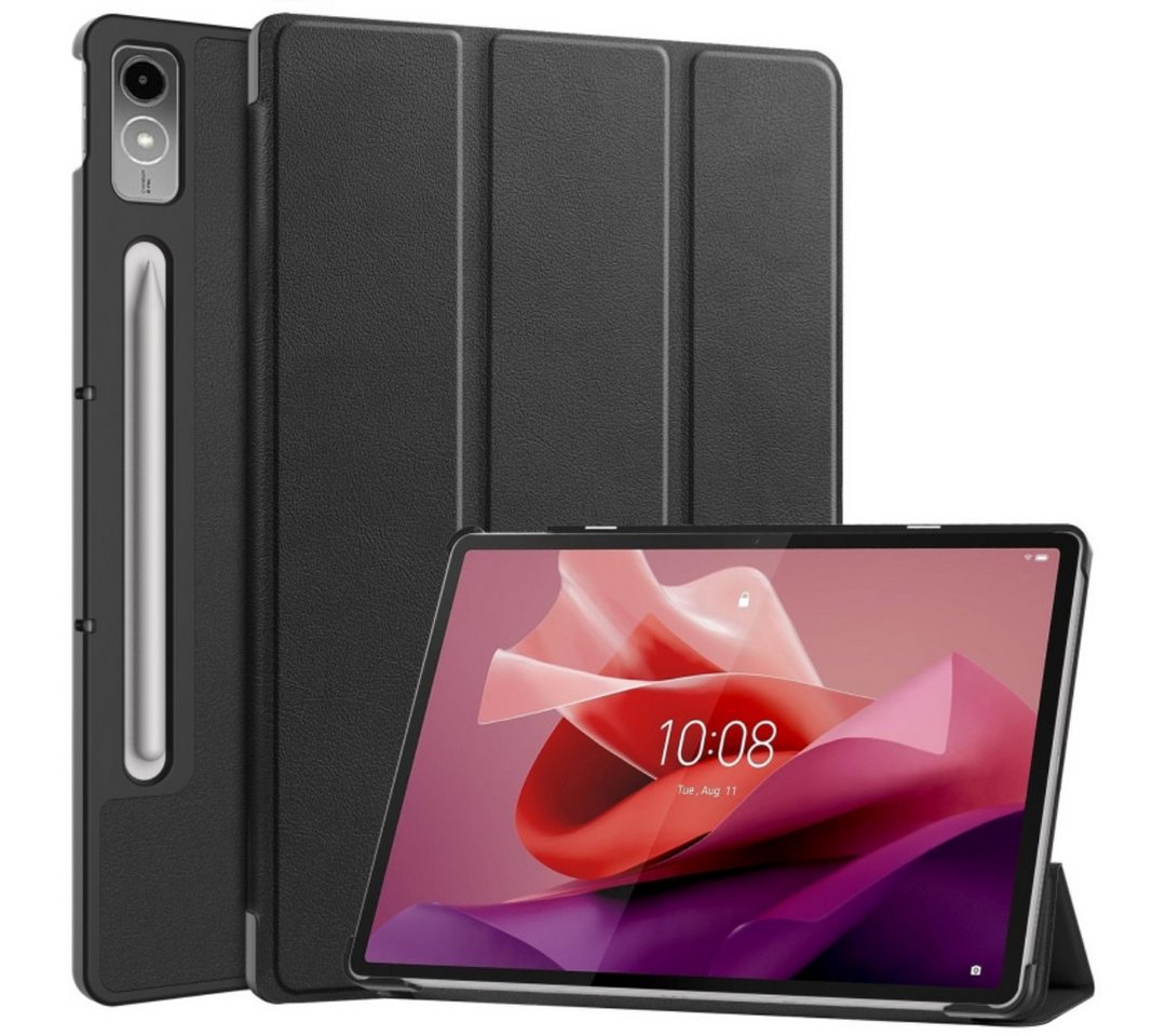 SmartUP Tablet-Hülle für Lenovo Tab P12 Stifthalter Klapphülle Tasche Etui Cover Slim Case 12,7 Zoll, integrierte Standfunktion, integrierter Stifthalter