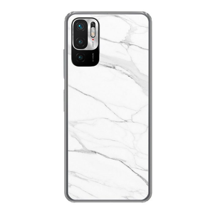 MuchoWow Handyhülle Marmor - Weiß - Linie - Muster - Luxus - Marmoroptik Phone Case Handyhülle Xiaomi Redmi Note 10 5G Silikon Schutzhülle