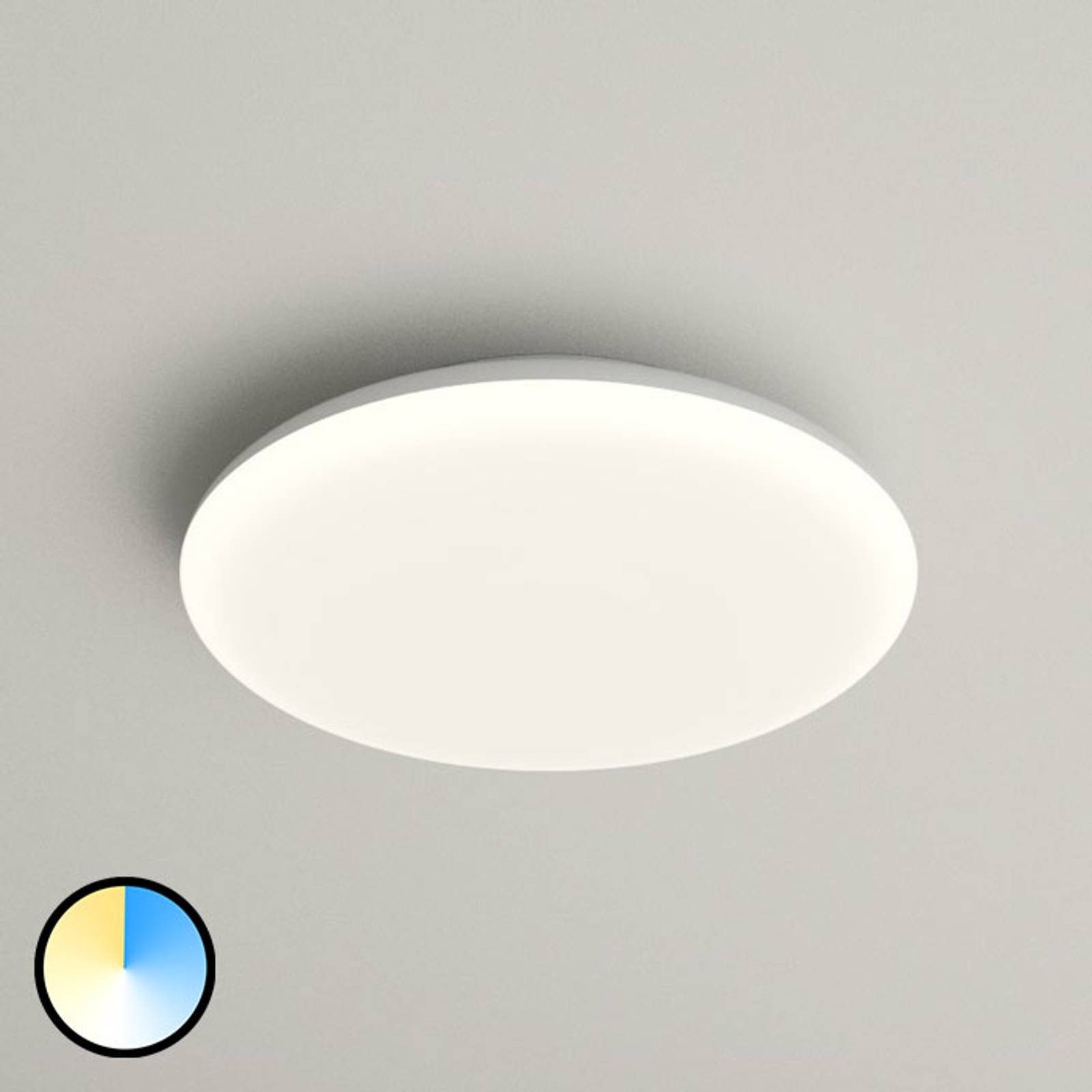 Arcchio Arbeitslicht Azra, LED-Leuchtmittel fest verbaut, Farbwechsel warmweiß / tageslicht, Modern, Polycarbonat, weiß (RAL 9016), 1 flammig, inkl. Leuchtmittel