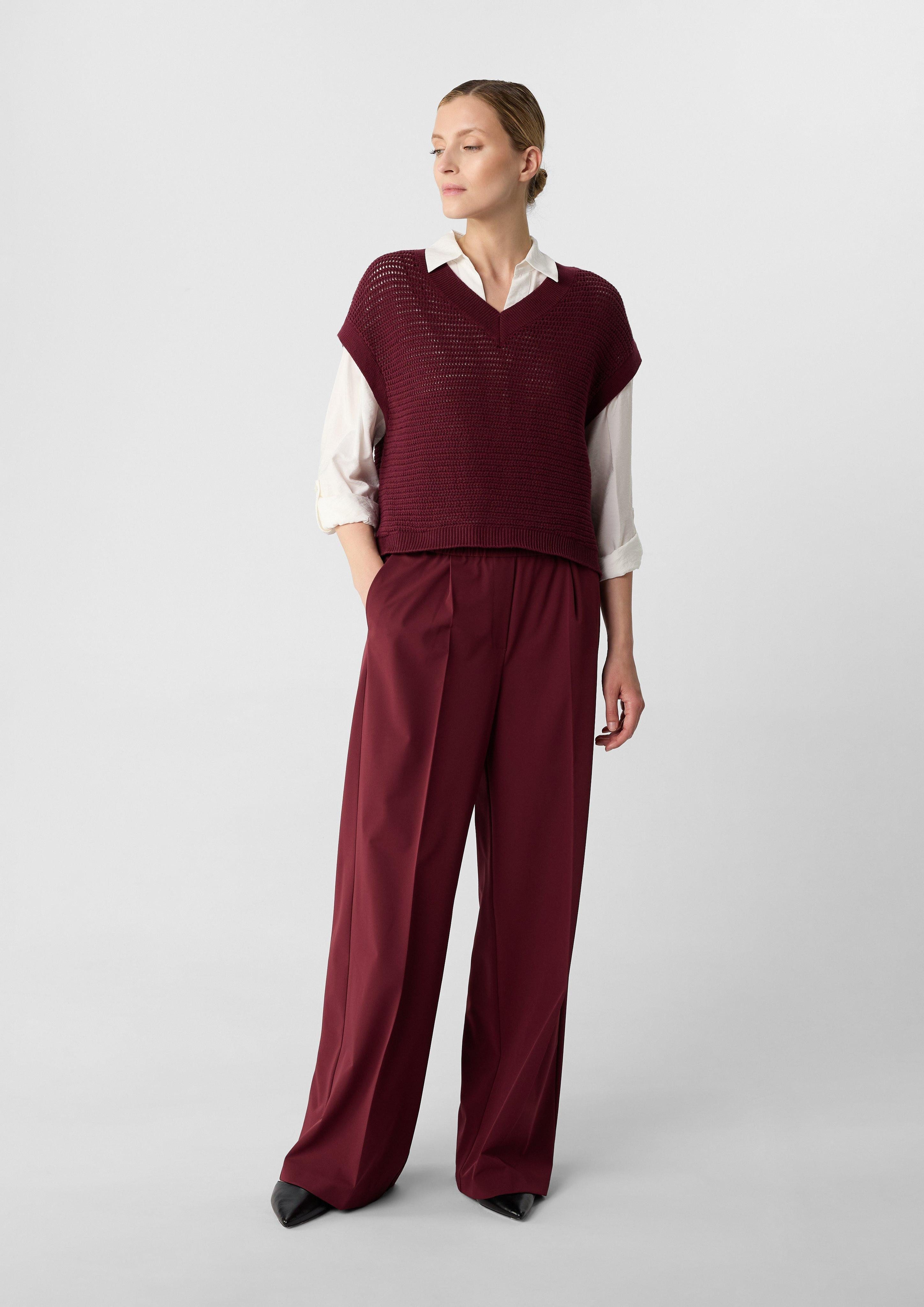 comma casual identity Stoffhose Wide-Leg-Hose aus günstig online kaufen