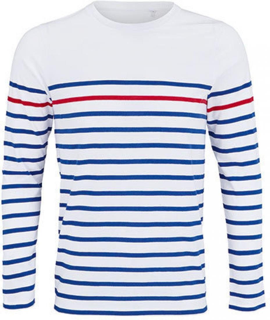 SOLS Langarmshirt Herren Shirt Men´s Long Sleeve Striped T-Shirt Matelot günstig online kaufen