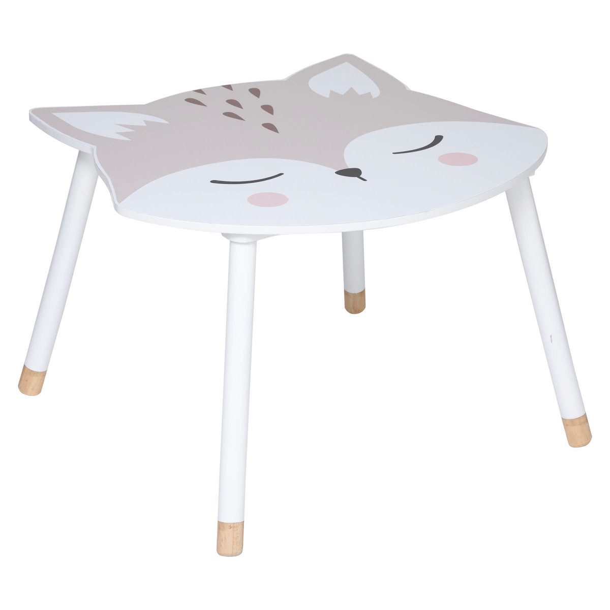 Atmosphera Créateur d'intérieur Kindertisch Kindertisch FUCHS, mit Beinen aus Kiefernholz, 43 cm (funktional), keine