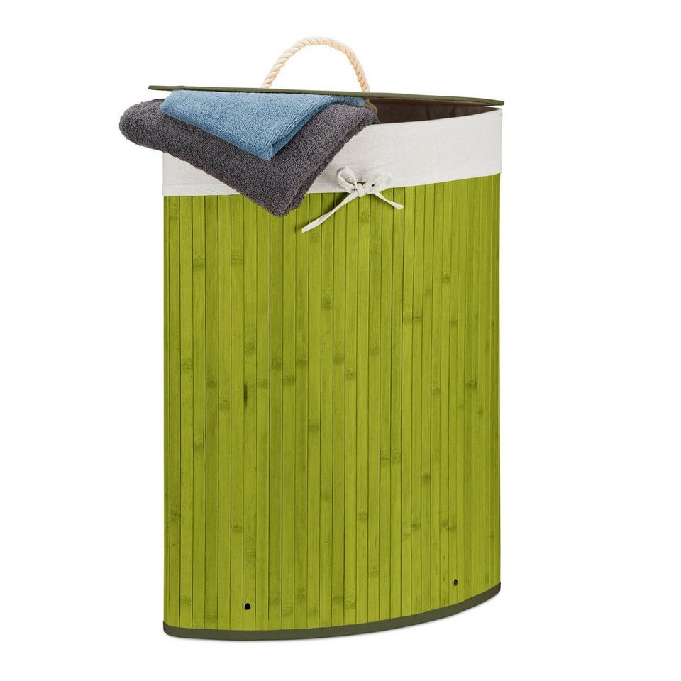 relaxdays Wäschekorb »Eckwäschekorb Bambus« kaufen | OTTO