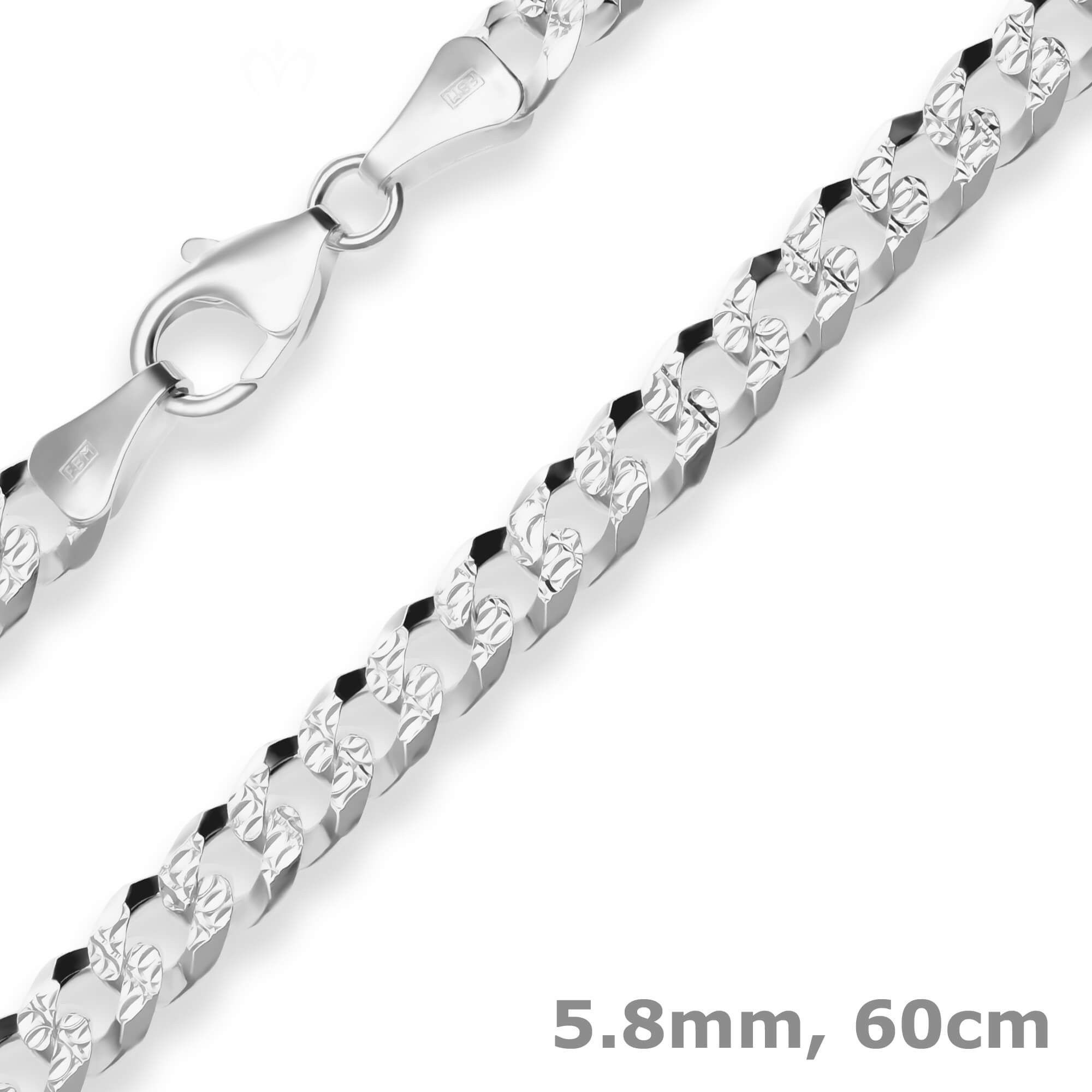 Panzerkette 5,8mm Panzerkette aus 925 Silber 60cm