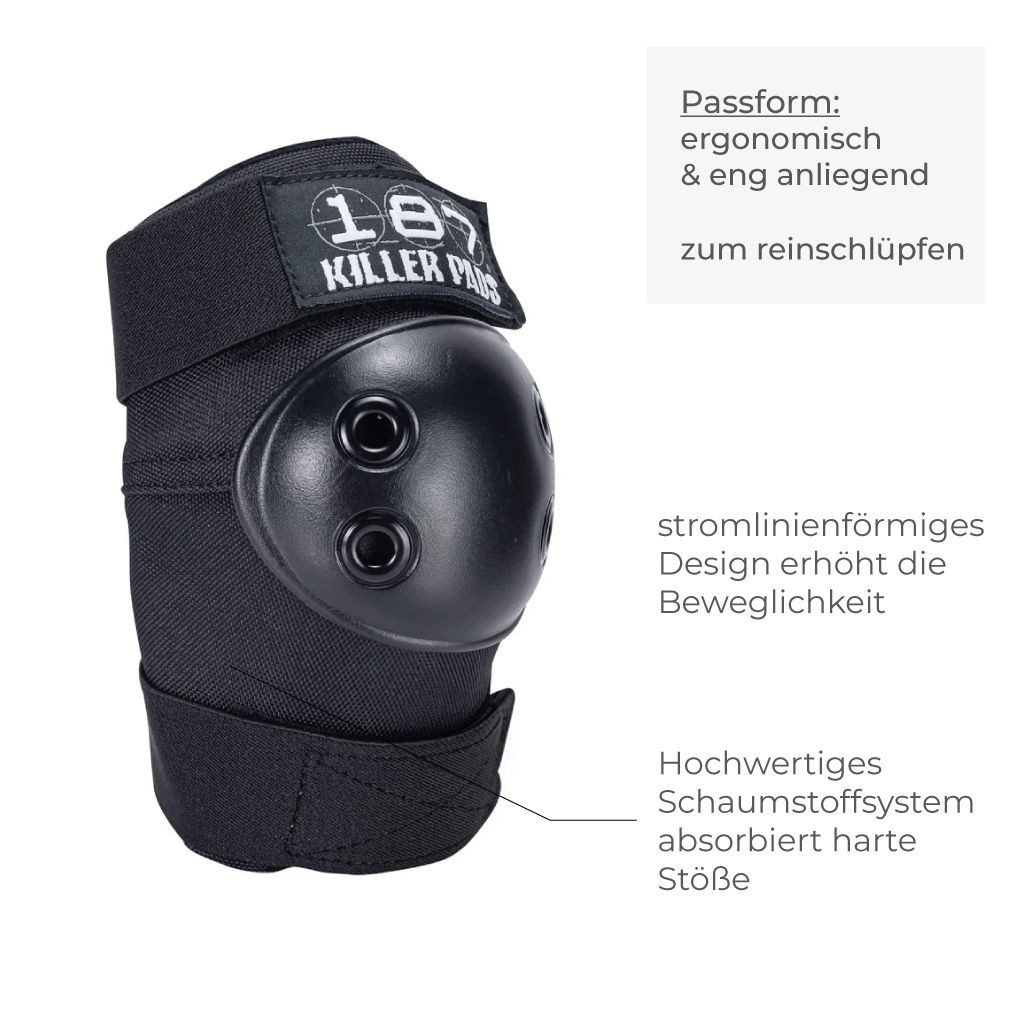 187 KillerPads Protektoren-Set Adult Six Pack (mit Knieschonern, mit Handgelenkschonern, mit Ellenbogenschonern), für Erwachsene – Bild 4 von 5