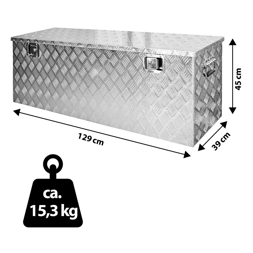 Trucky Anhänger-Deichselbox Truckbox Box Werkzeugkiste Anhängerbox Deichselbox Aluminium D210