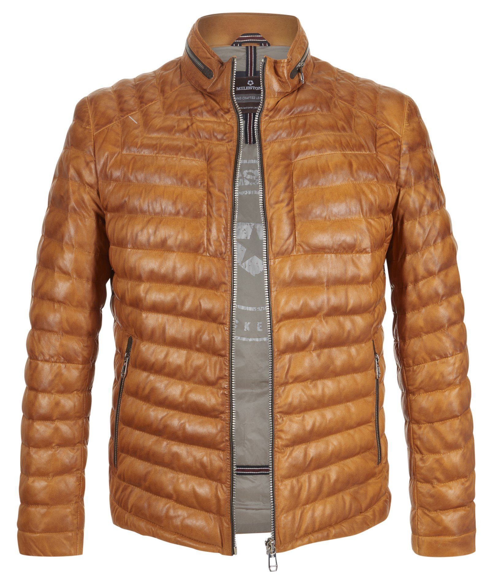 Milestone Lederjacke MSMalik Steppjacke aus Lammleder mit hautsympathischem günstig online kaufen