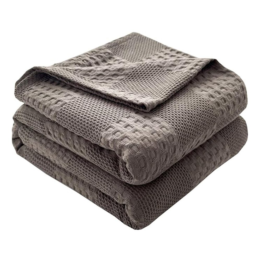 NUODWELL Tagesdecke Waffeloptik Tagesdecke,Extra weiche Baumwolldecke,Mehrz günstig online kaufen