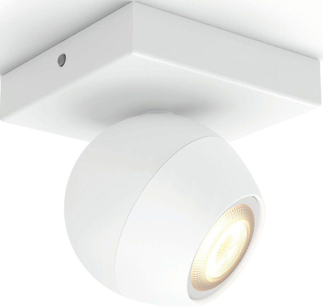 Philips Hue LED Flutlichtstrahler Buckram, Dimmfunktion, Leuchtmittel  wechselbar, Warmweiß, Inklusive Dimmschalter