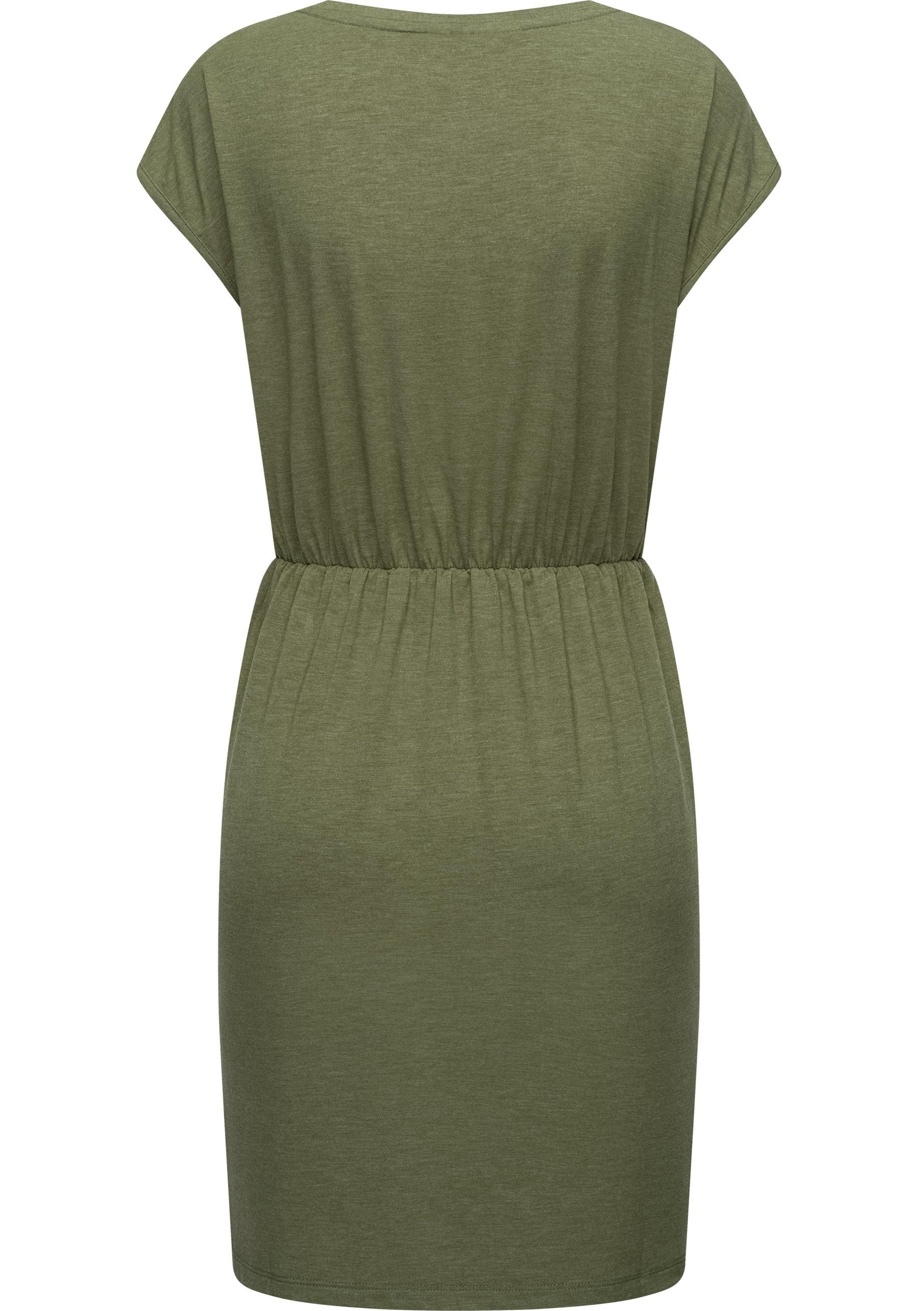 Ragwear Jerseykleid Copr Stylisches Shirtkleid mit Raffungen