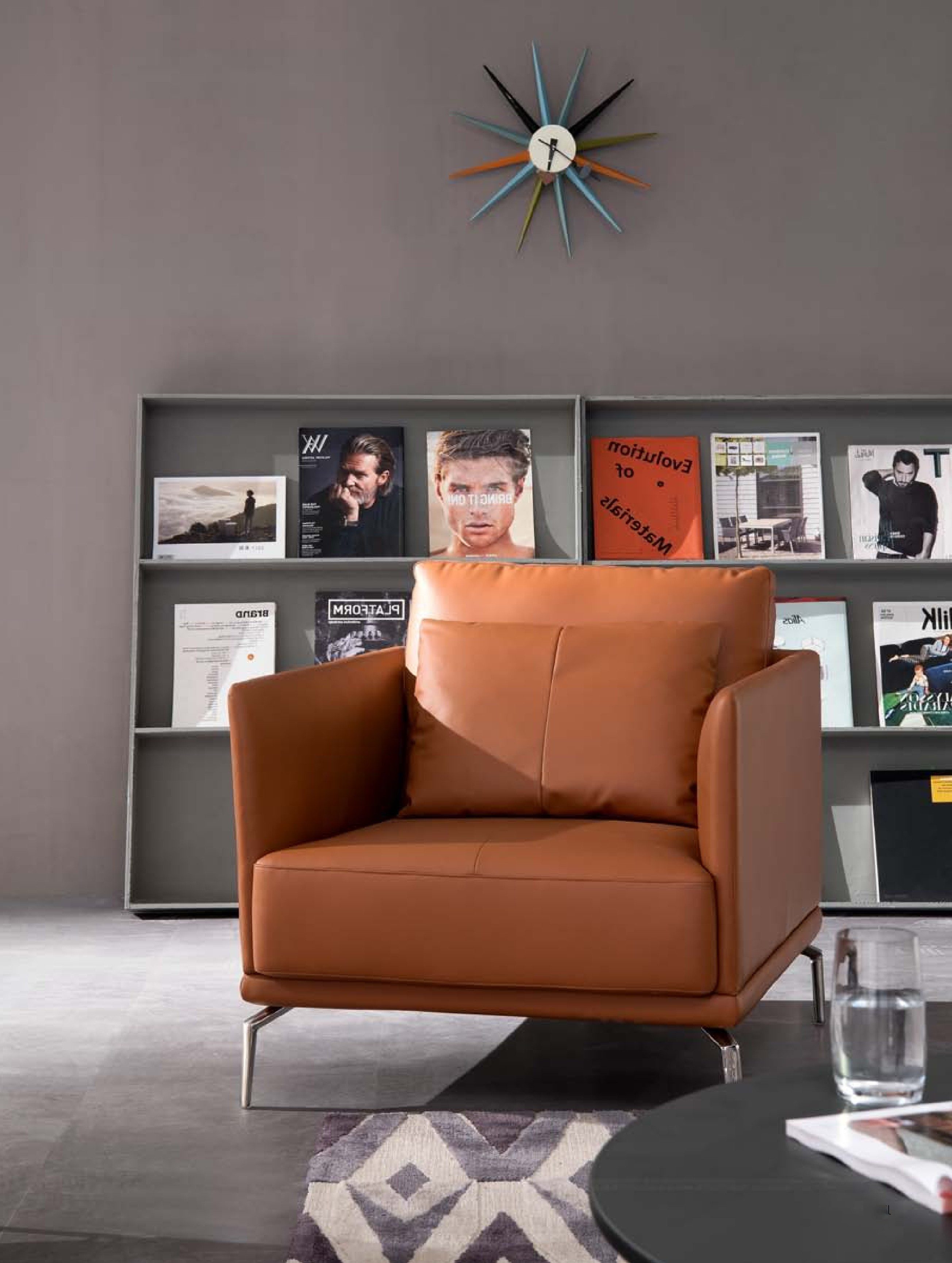 Relaxsessel Leder Lounge Sessel Polster Stuhl für Luxus Zimmer und Warteberei