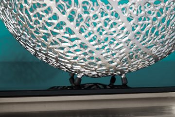 riess-ambiente Dekoschale ABSTRACT LEAF 45cm silber (Einzelartikel, 1 St), Wohnzimmer · Metall · Handarbeit · Modern Design