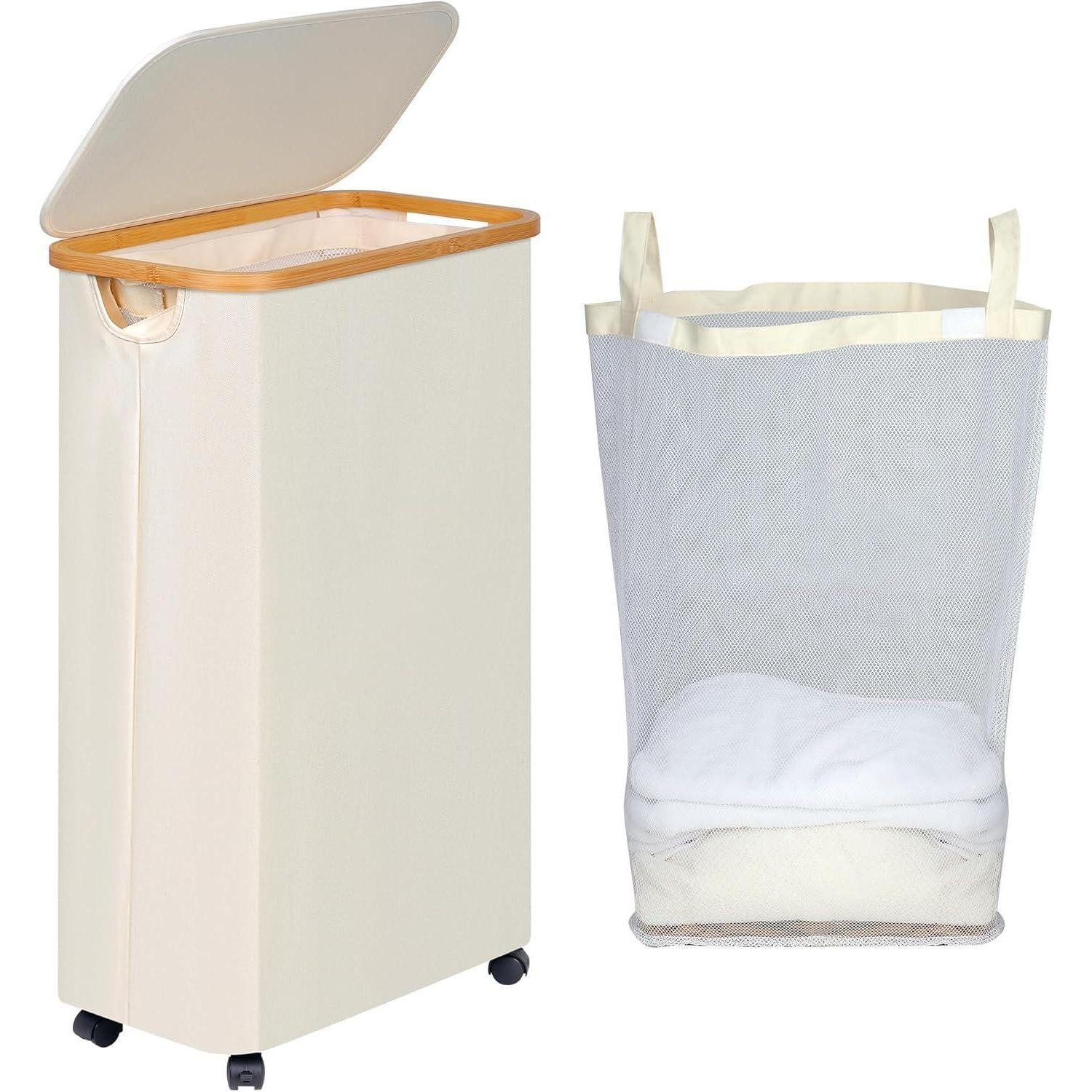 LuxusKollektion Wäschekorb Wäschekorb mit Rollen 75L günstig online kaufen