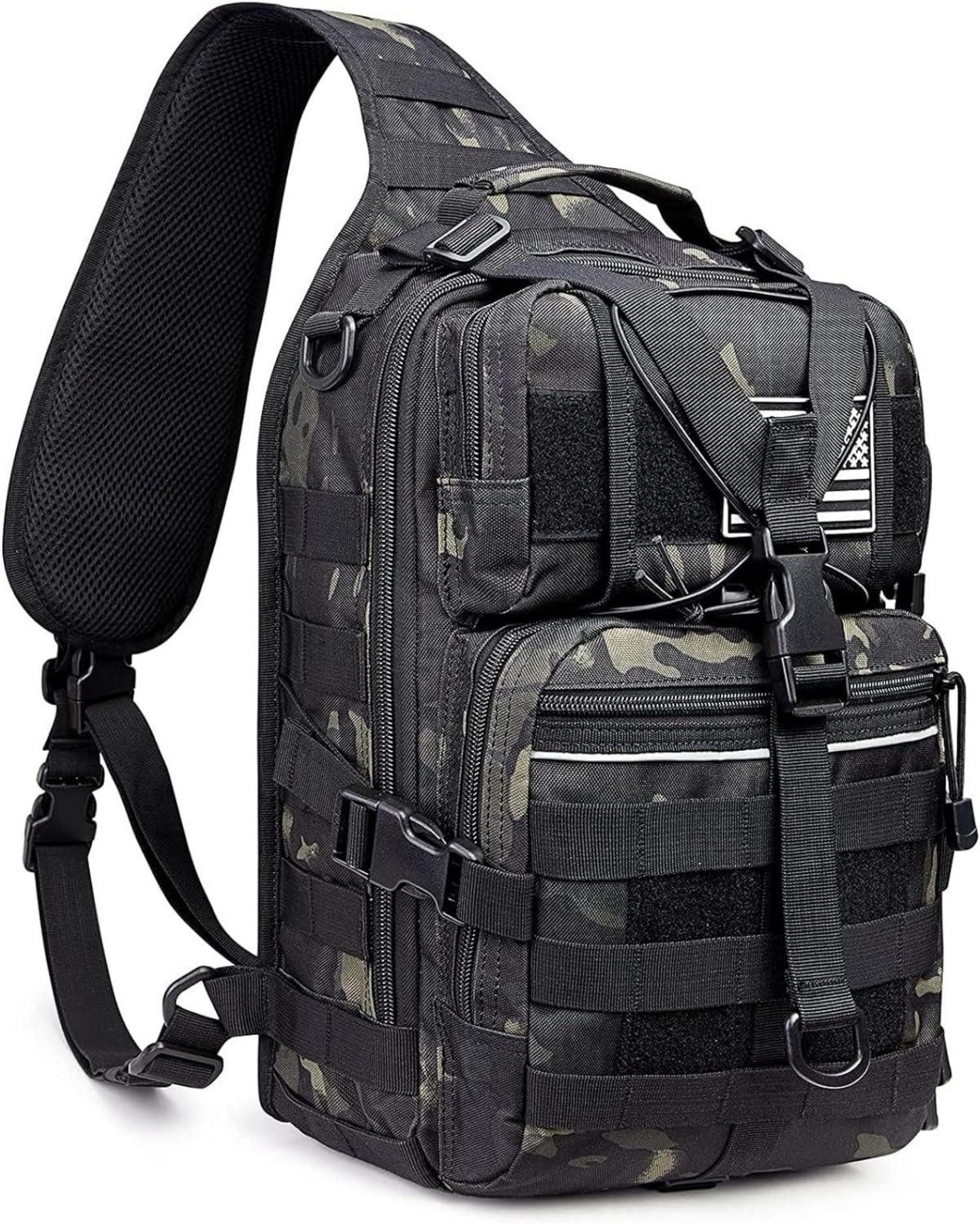 Sportrucksack Tactical Sling Rucksack Groß Militär Umhängetasche Outdoor Camping