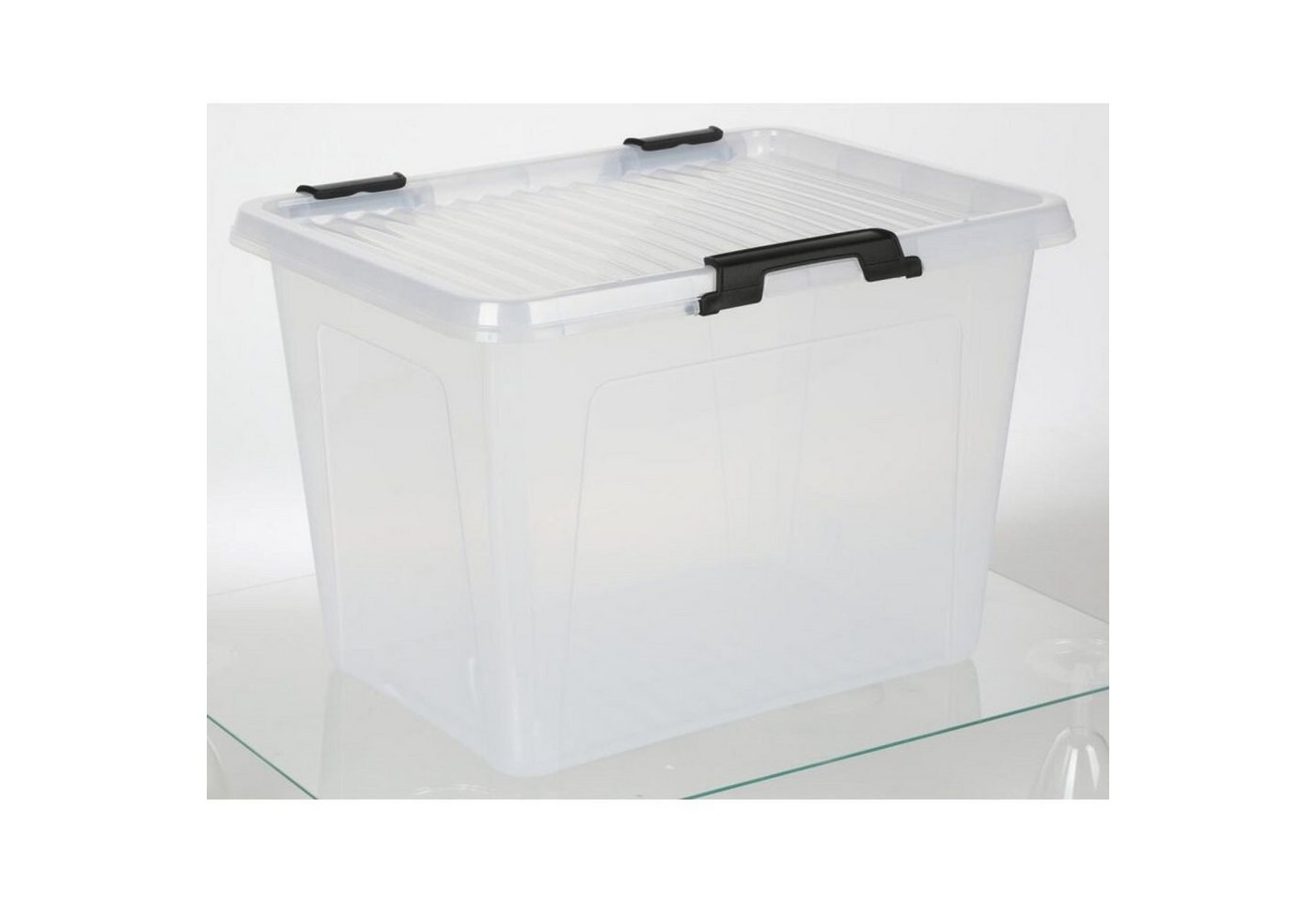 Thumbnail - Jelenia Plast Aufbewahrungsbox 22x Scharnierbox 19L 38x28xH27cm Transparent Deckel Aufbewahrung Spiel