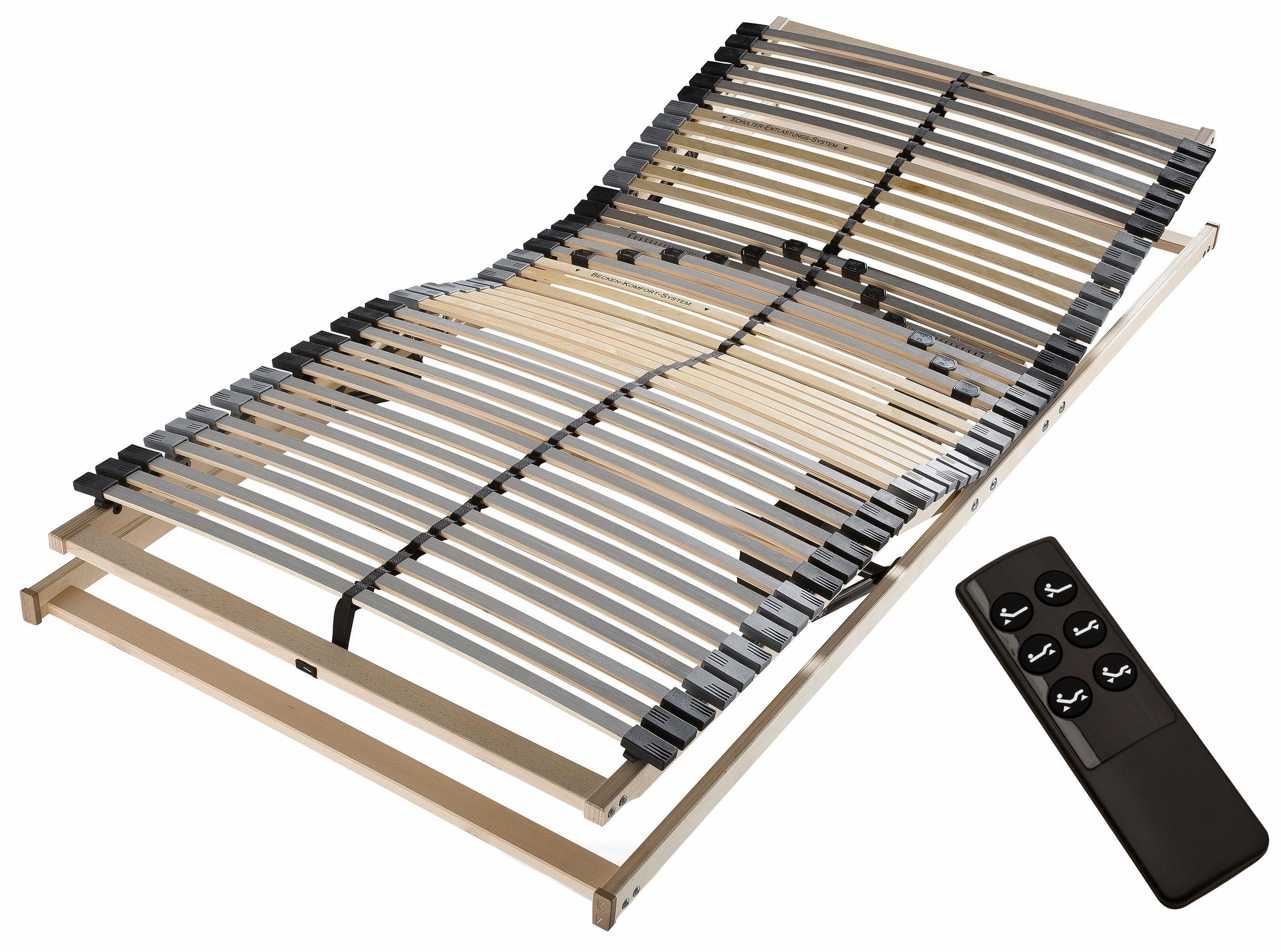 Lattenrost mit Motor Flex 42 Motor, Beco, mit Funk-Fernbedienung, erhältlich in 90x200 cm und weiteren Größen