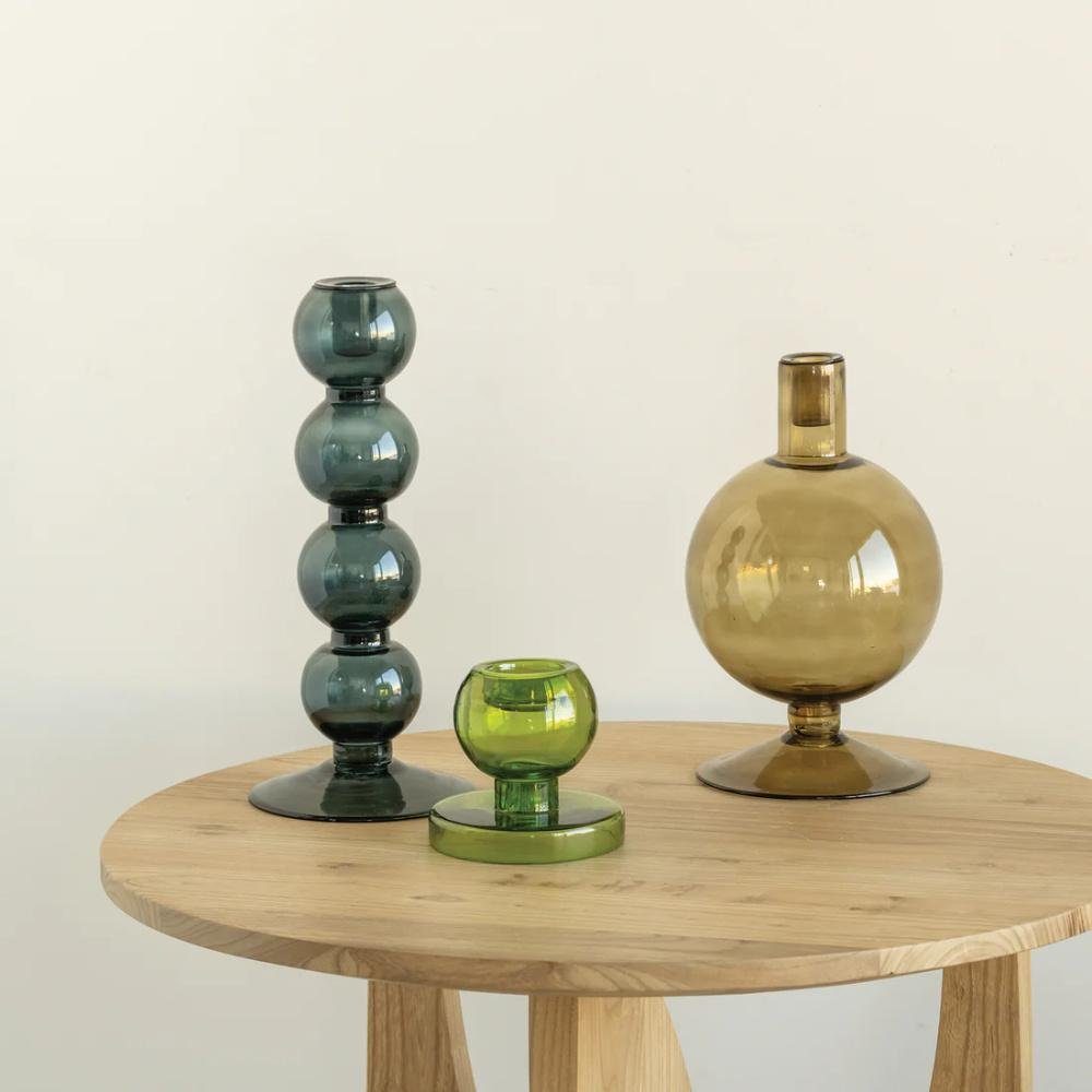 Glass Nature (11x10cm) Peridot Recycled Culture Kerzenhalter Grün Teelichthalter Urban
