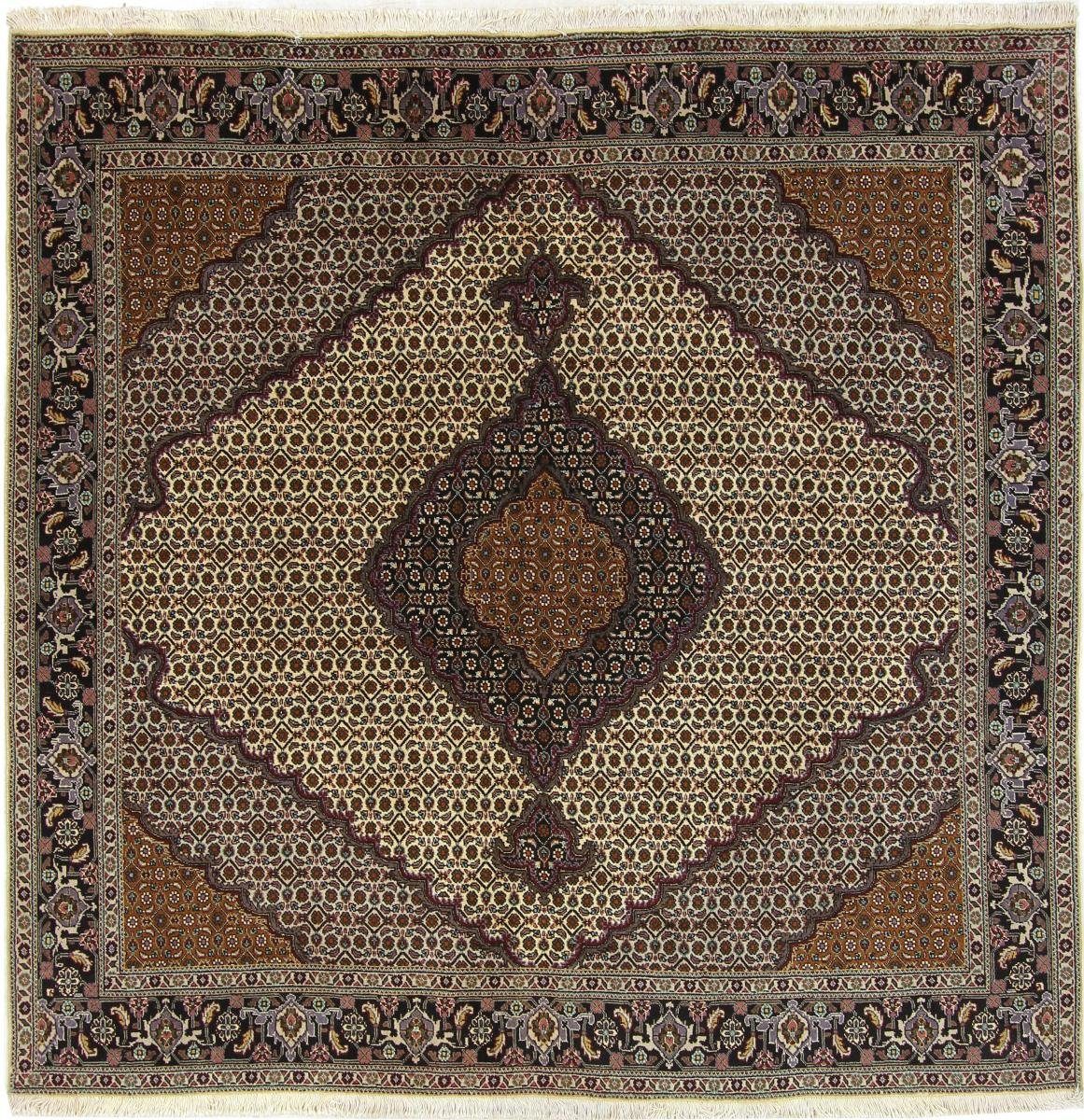 Orientteppich Täbriz Mahi 196x201 Handgeknüpfter Orientteppich / Perserteppich, Nain Trading, rechteckig, Höhe: 7 mm