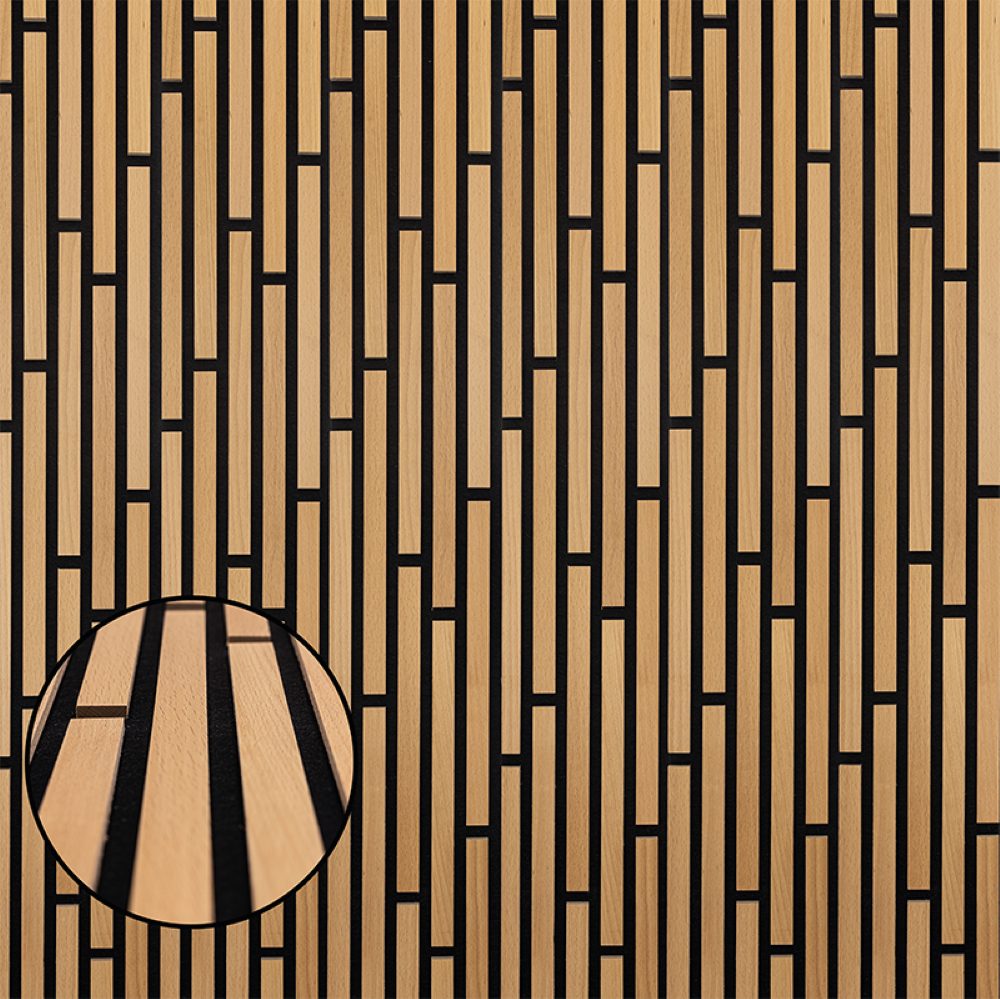 wodewa GmbH Wandpaneel - Akustikpaneel Akzent -, BxL: 16x120 cm, 0,19 qm, (Stück, 0,19 m) 3D-Optik, Schallreduzierung