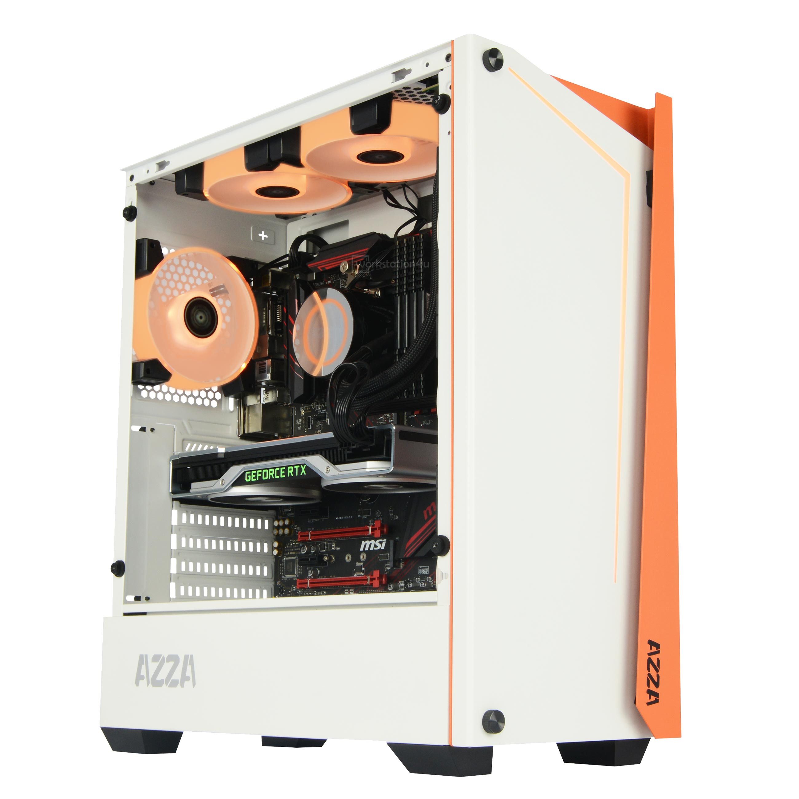 AZZA Apollo 430 White Gaming-PC (Intel Core i9 14900KF, RTX 4060 8GB, 16 GB RAM, 500 GB SSD, Wasserkühlung, Core i9-14900KF, RTX 4060 8GB, Windows 11 Pro, WLAN+BT, 3x RGB FAN)