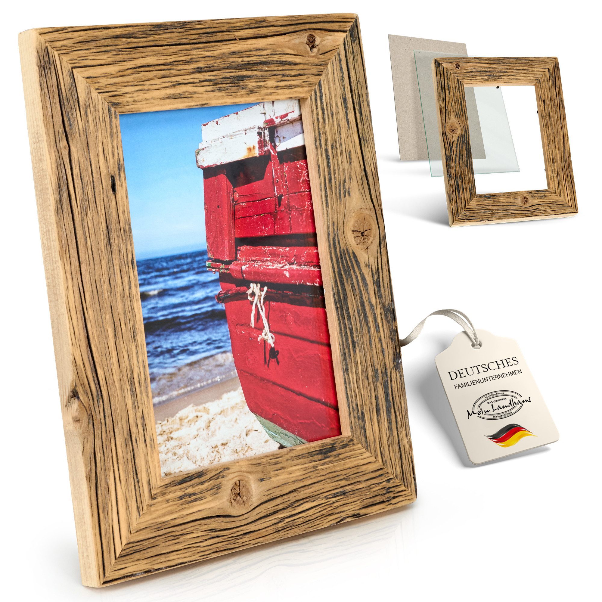 Mein Landhaus Bilderrahmen Landhaus Bilderrahmen Alt-Holz Dunkelbraun – Vin günstig online kaufen