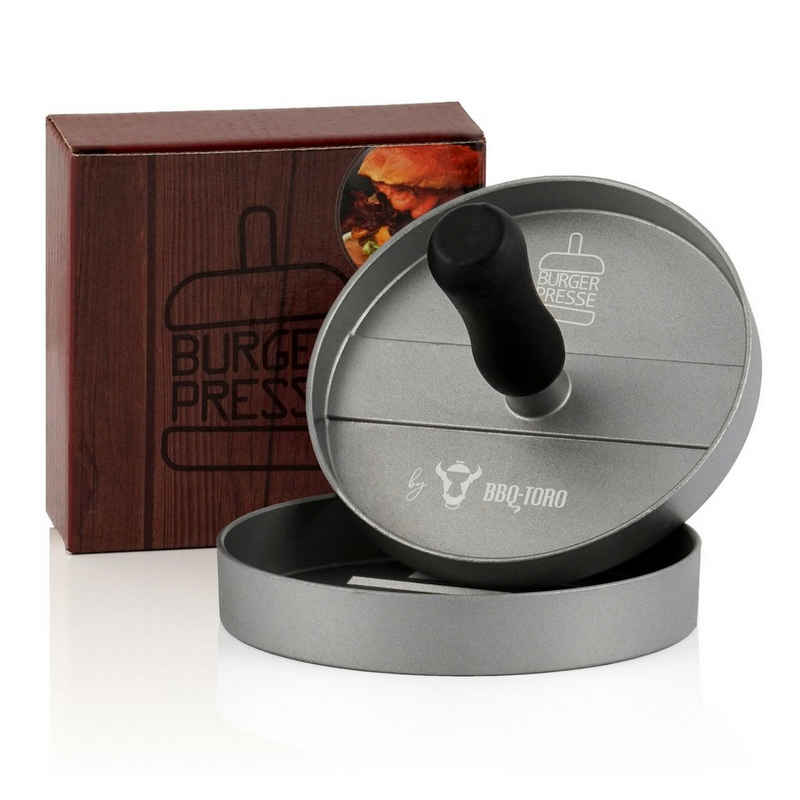 BBQ-Toro Grillablagetisch »BBQ-Toro Aluminium Burgerpresse, Ø 11,8 cm, Grau, Fleischformer«