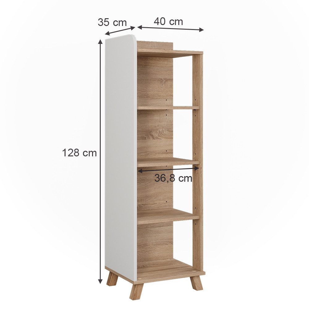 Vicco Midischrank Karen, Sonoma/Weiß, 40 x günstig online kaufen