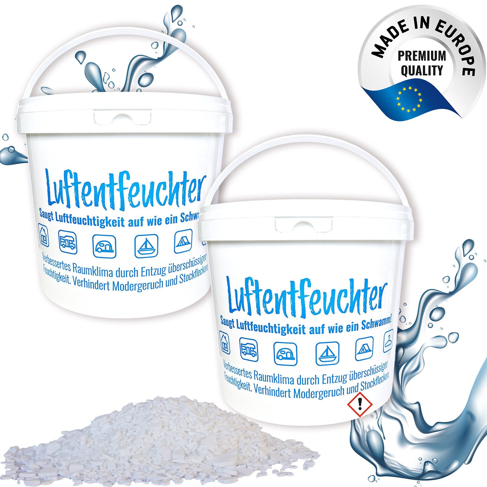 BlueCraft Luftentfeuchter Nachfüllpack Granulat 2x 4,8 kg in 5 L Nachfüll-E günstig online kaufen