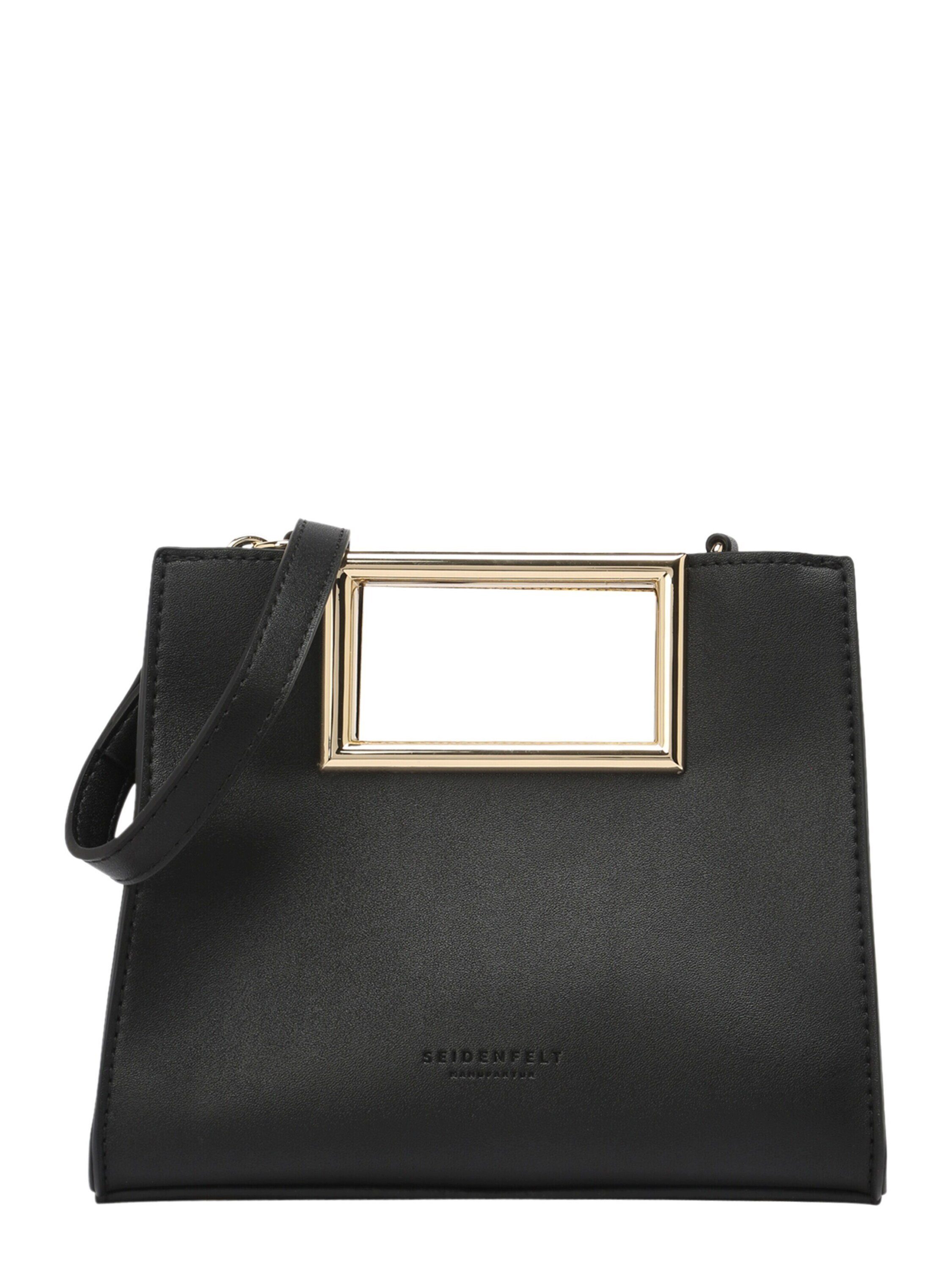 Black Seidenfelt Bjerre Manufaktur / (1-tlg) Gold Handtasche