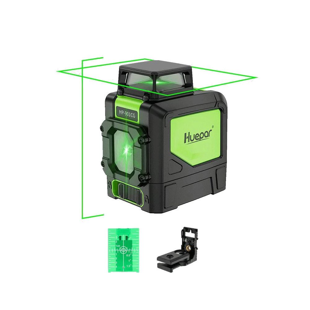 Huepar Kreuzlinienlaser Huepar 901CG grüner 2D Kreuzlinienlaser