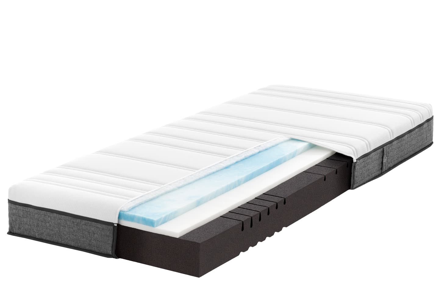 Gelschaummatratze Gelmatratze Thermo-DUO® mit RAVOTEX Funktions..., RAVENSBERGER Матраци, 18 cm hoch, Ergonomisch, drei Schichten, 7 Zonen, Made in Germany