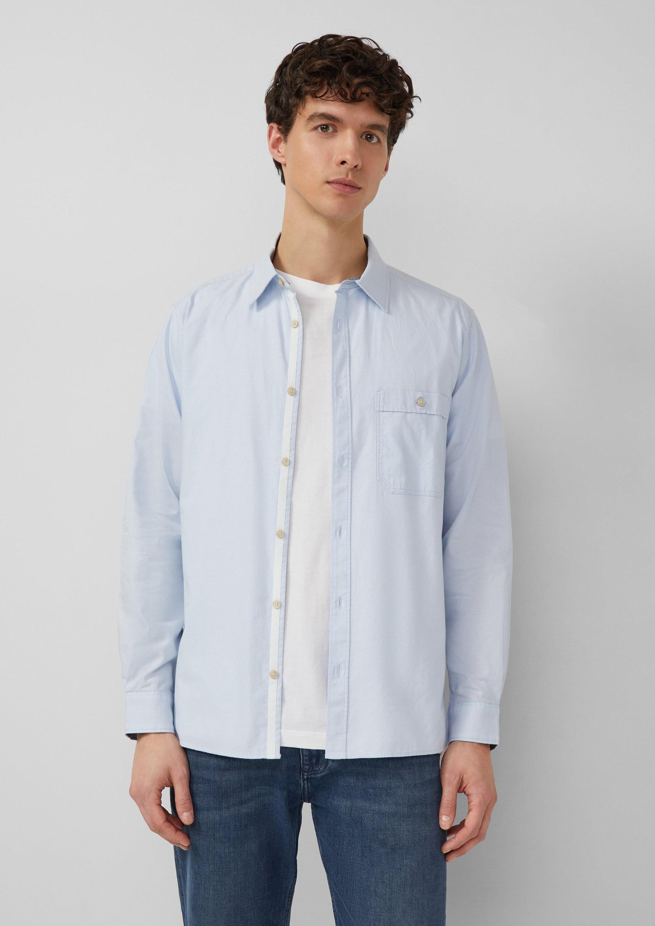 s.Oliver Langarmhemd Hemd Regular Fit: Gemustertes Langarmhemd mit Kentkragen