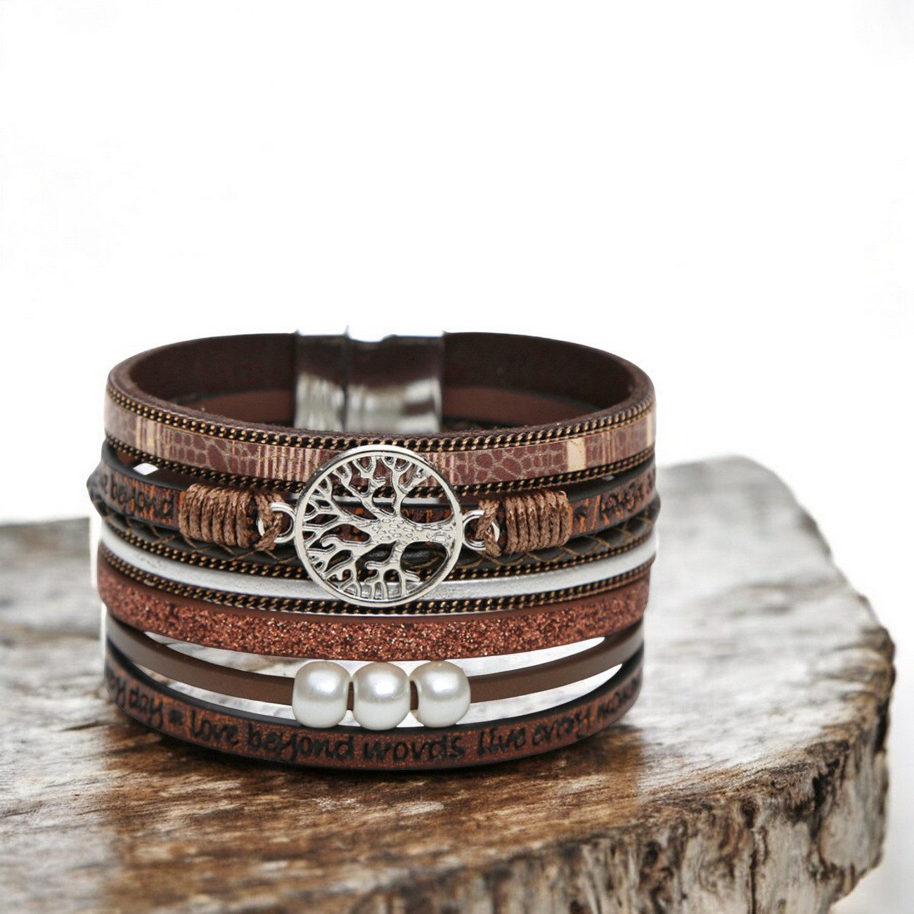KARMA Armband Damen Wickelarmband mit Lebensbaum günstig online kaufen
