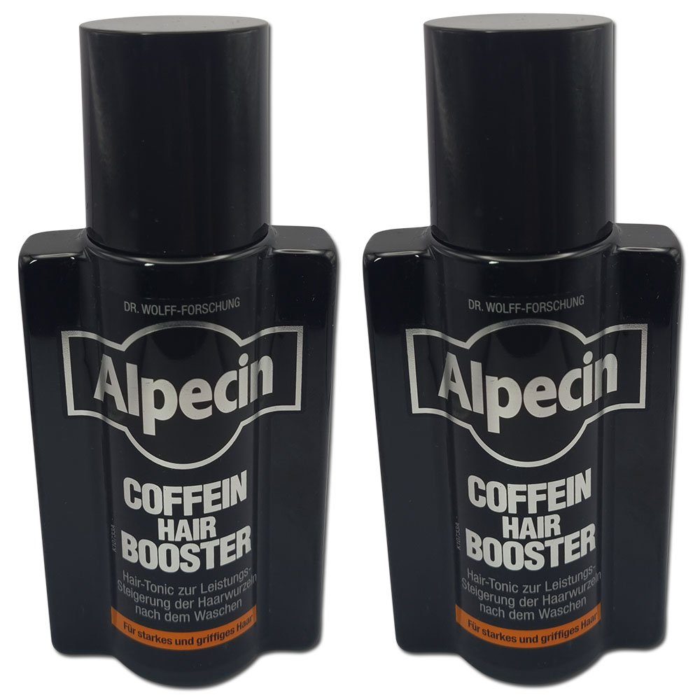 Alpecin Haarpflege-Set Hair Haar-Tonic 2 Booster Waschen Hair-Tonic Haarwurzeln Haarwasser, zur x der Leistungssteigerung 2-tlg., nach dem Coffein 200ml