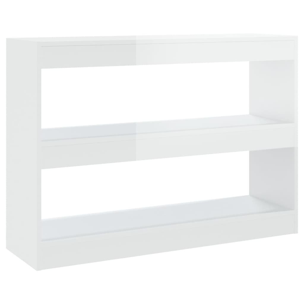 100x30x72 furnicato Hochglanz-Weiß Bücherregal cm Bücherregal/Raumteiler